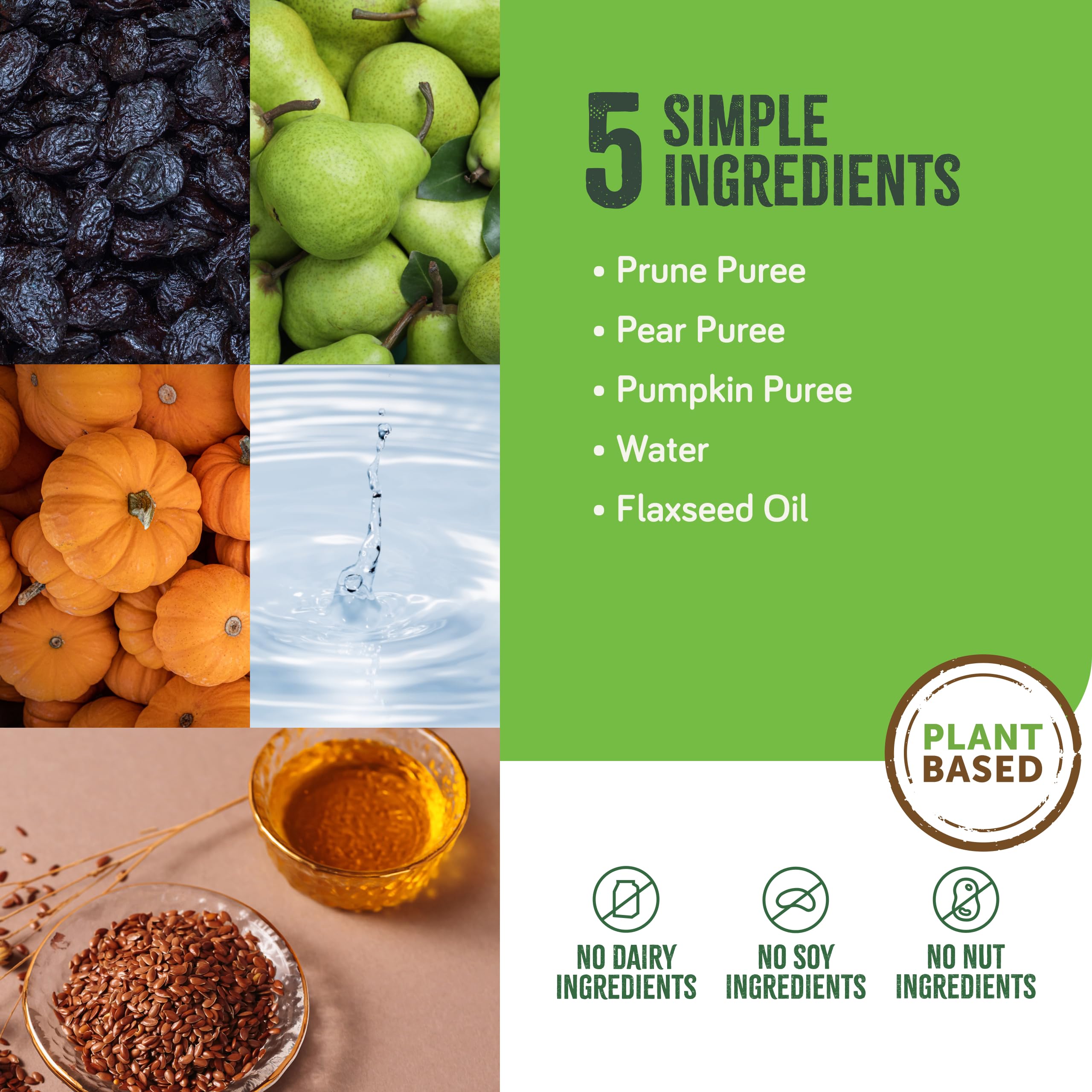 Real Food Blends Mini prunes-pear-pumpkin-pouch-sealed ready for shelf-stable storage.
