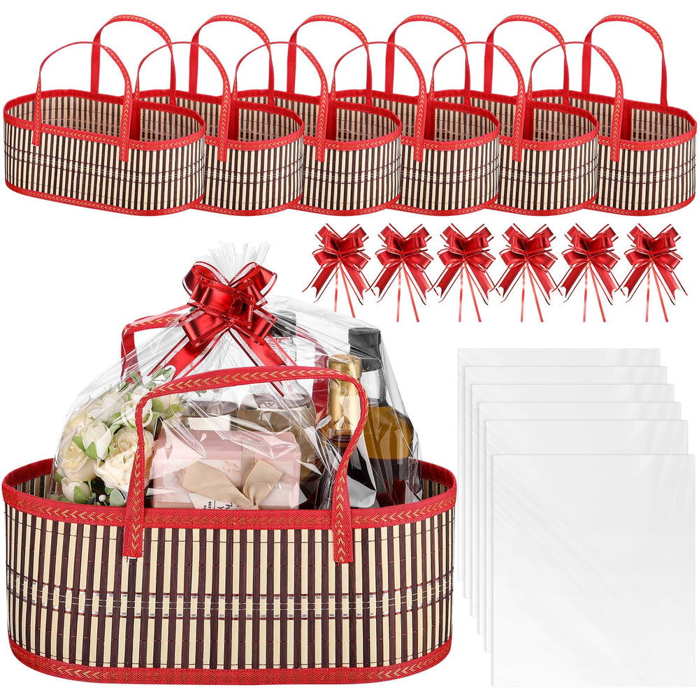 Reallnaive empty basket front view for an elegant gift presentation.