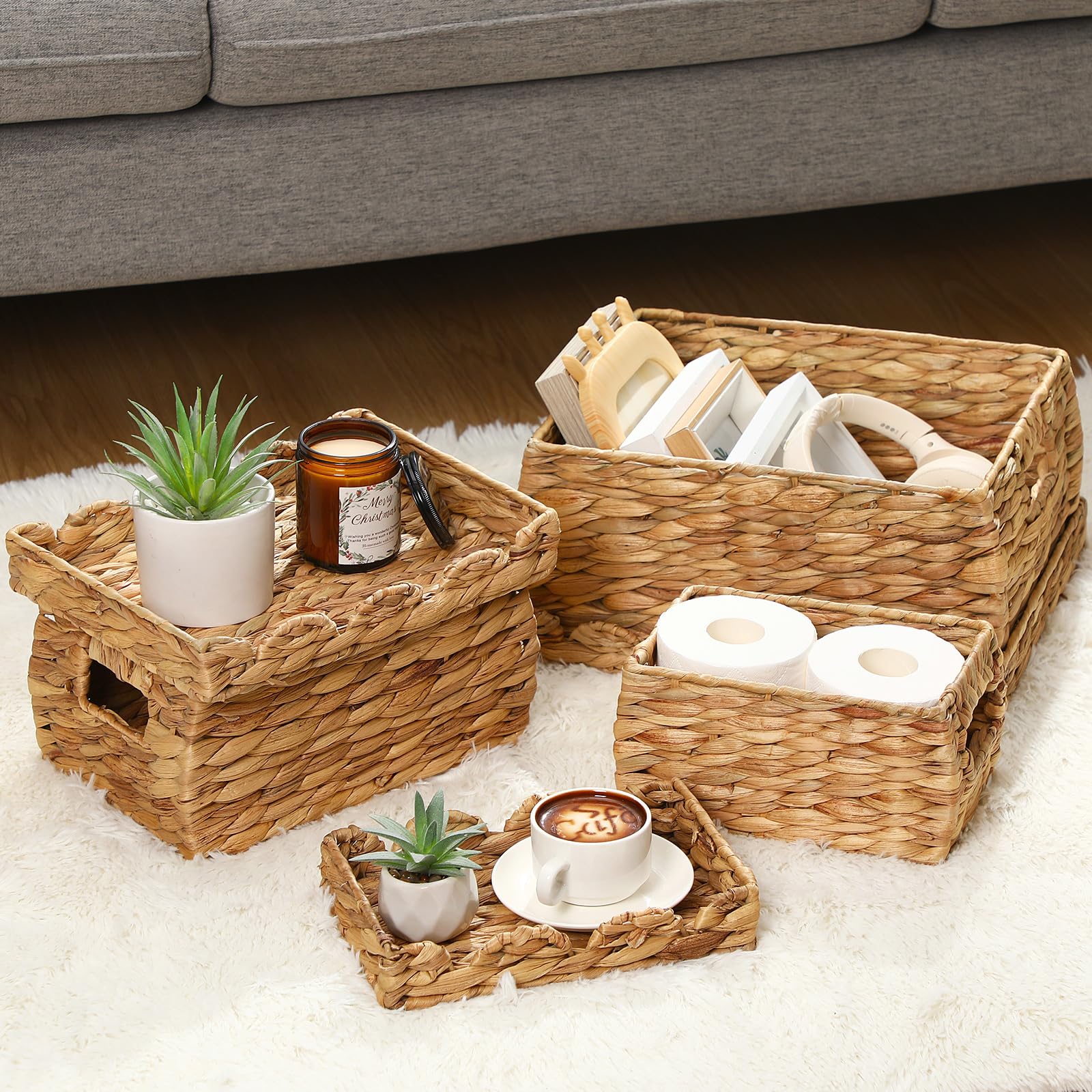 Reallnaive stackable baskets demonstrating versatile storage ideas