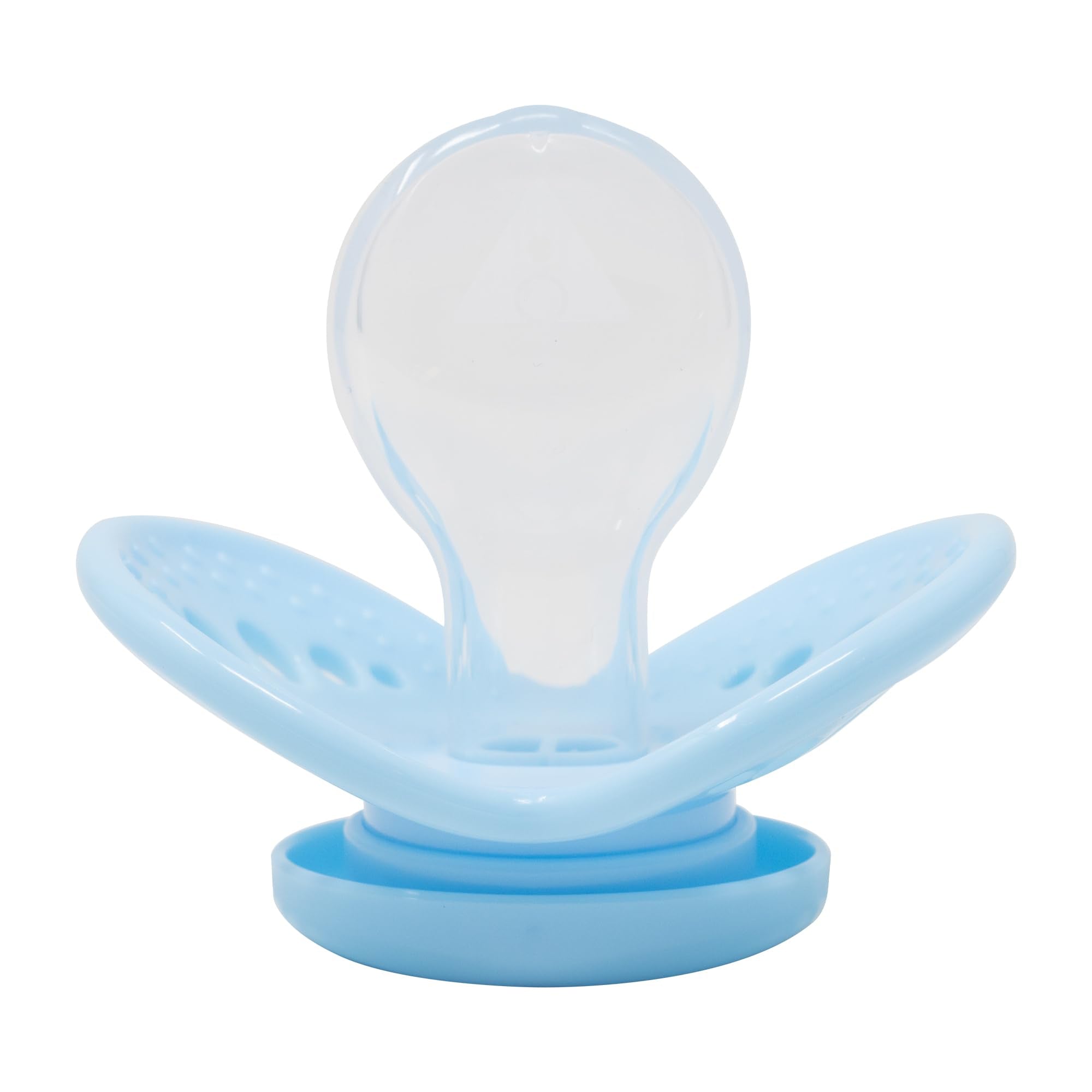 Rearz Hypnos blue pacifier in hand ready for bedtime soothing routines.
