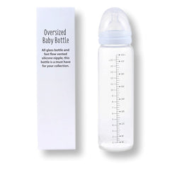 Rearz Vintage White glass bottle side view with measurement guide for precise dosing.