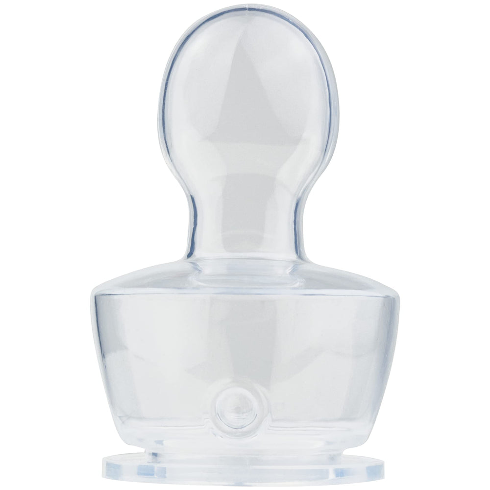 Rearz Wide Neck XXL nipple in hand shows comfortable adult-mouth length for easy handling.