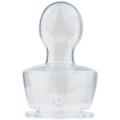 Rearz Wide Neck XXL nipple in hand shows comfortable adult-mouth length for easy handling.