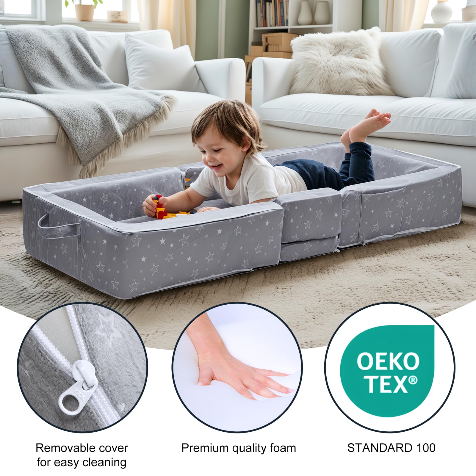 REAWUL crystal velvet cover offers soft, washable sleeping surface.