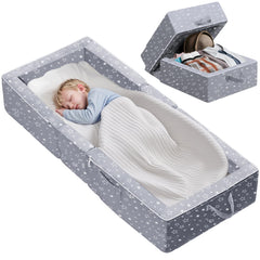 REAWUL toddler bed folded-compact design ideal for travel storage.