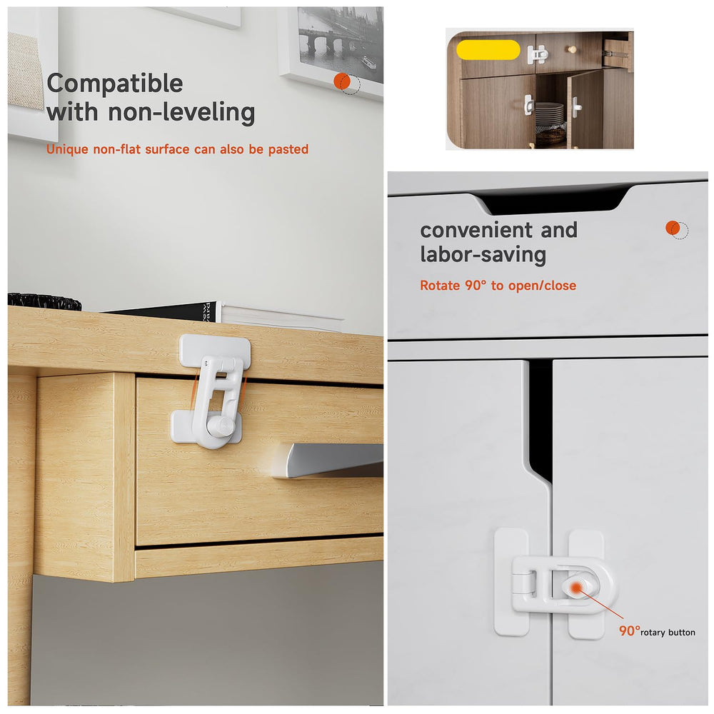 RecDec bookcase lock securing shelves with a clean look