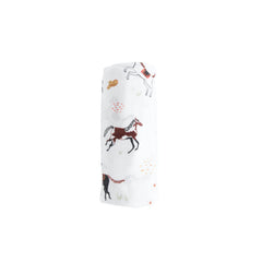 Red Rovr organic cotton muslin close-up shows soft, gentle fabric for snuggles.