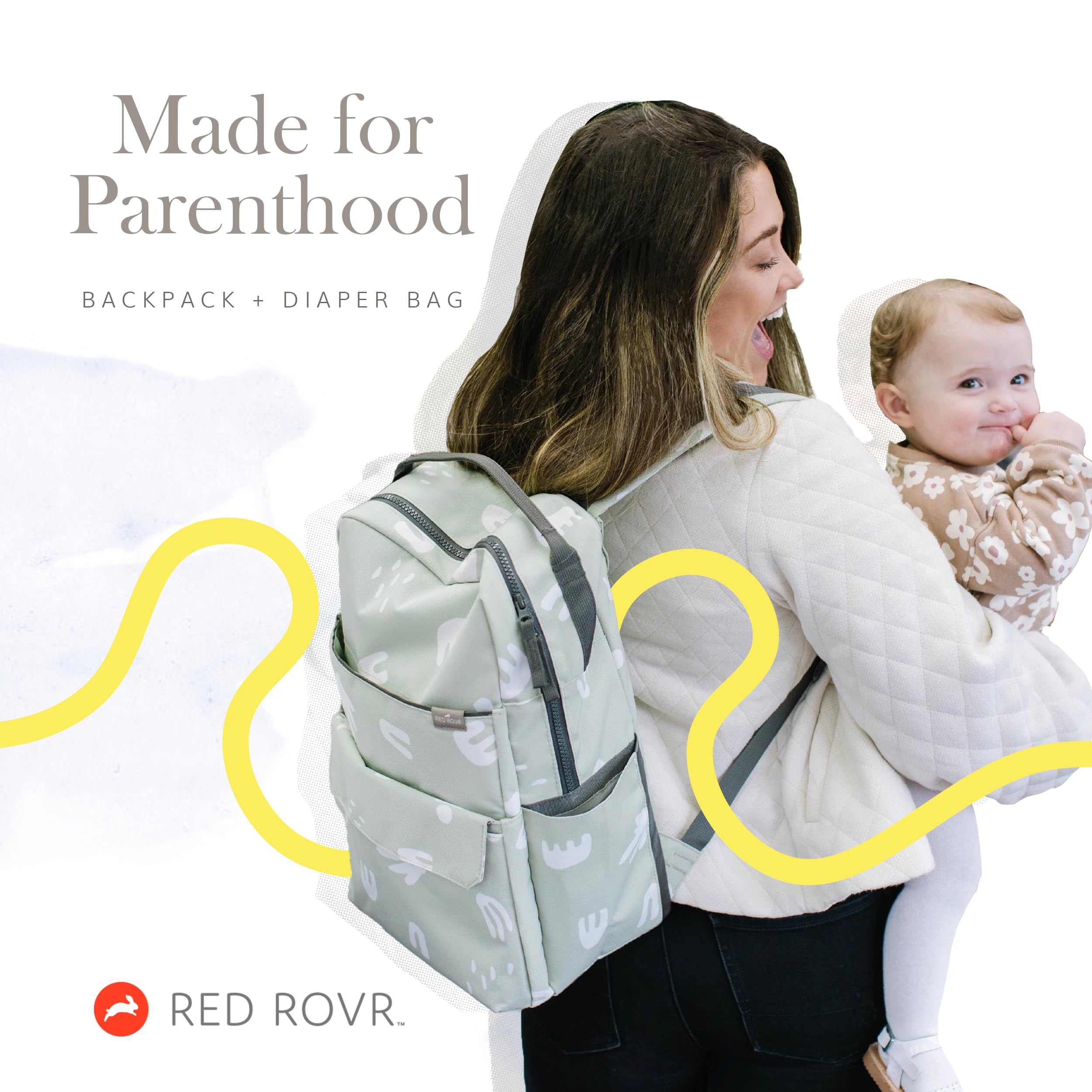 Red Rovr Roo padded straps offer comfortable all-day carrying.