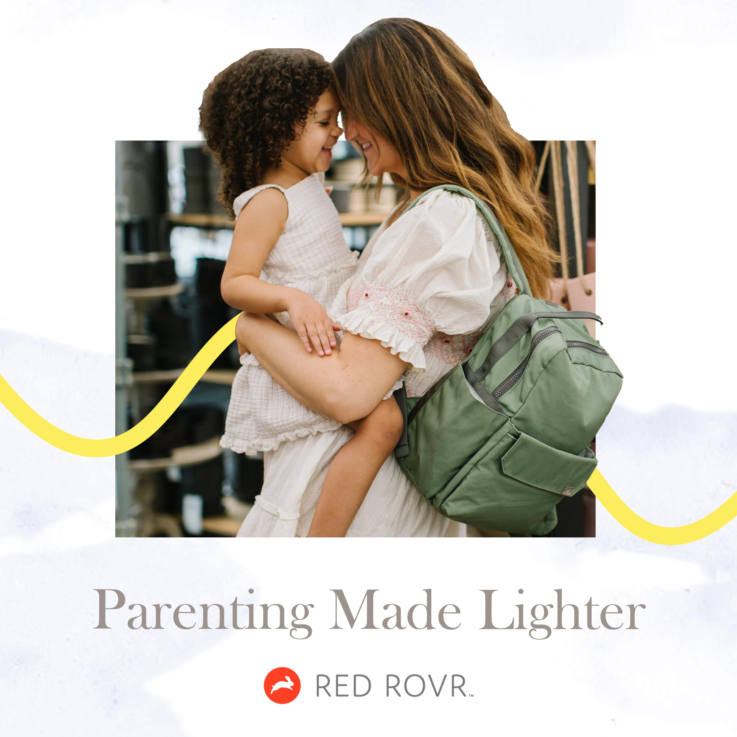Red Rovr Roo compact 16x10x5.5-inch design fits diaper essentials.