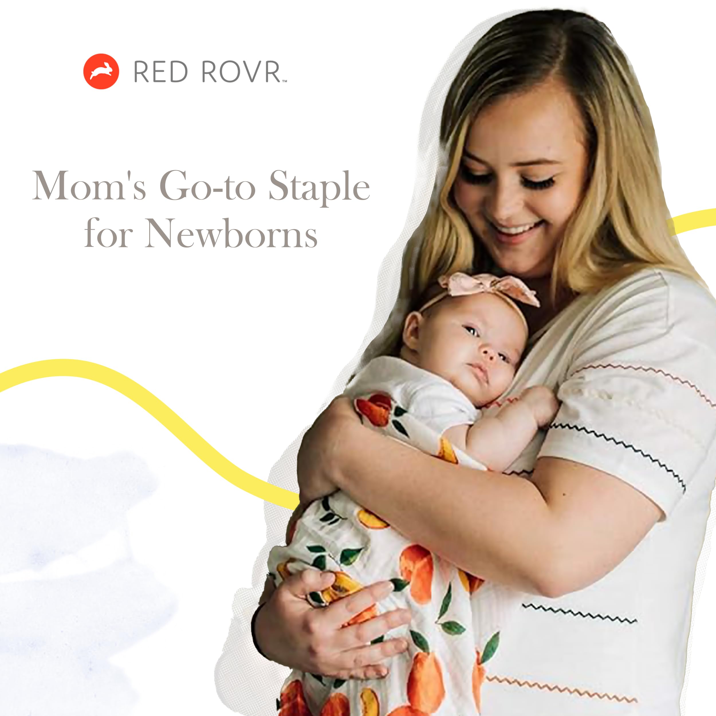 Red Rovr swaddle gift-ready packaging signals perfect baby shower present.
