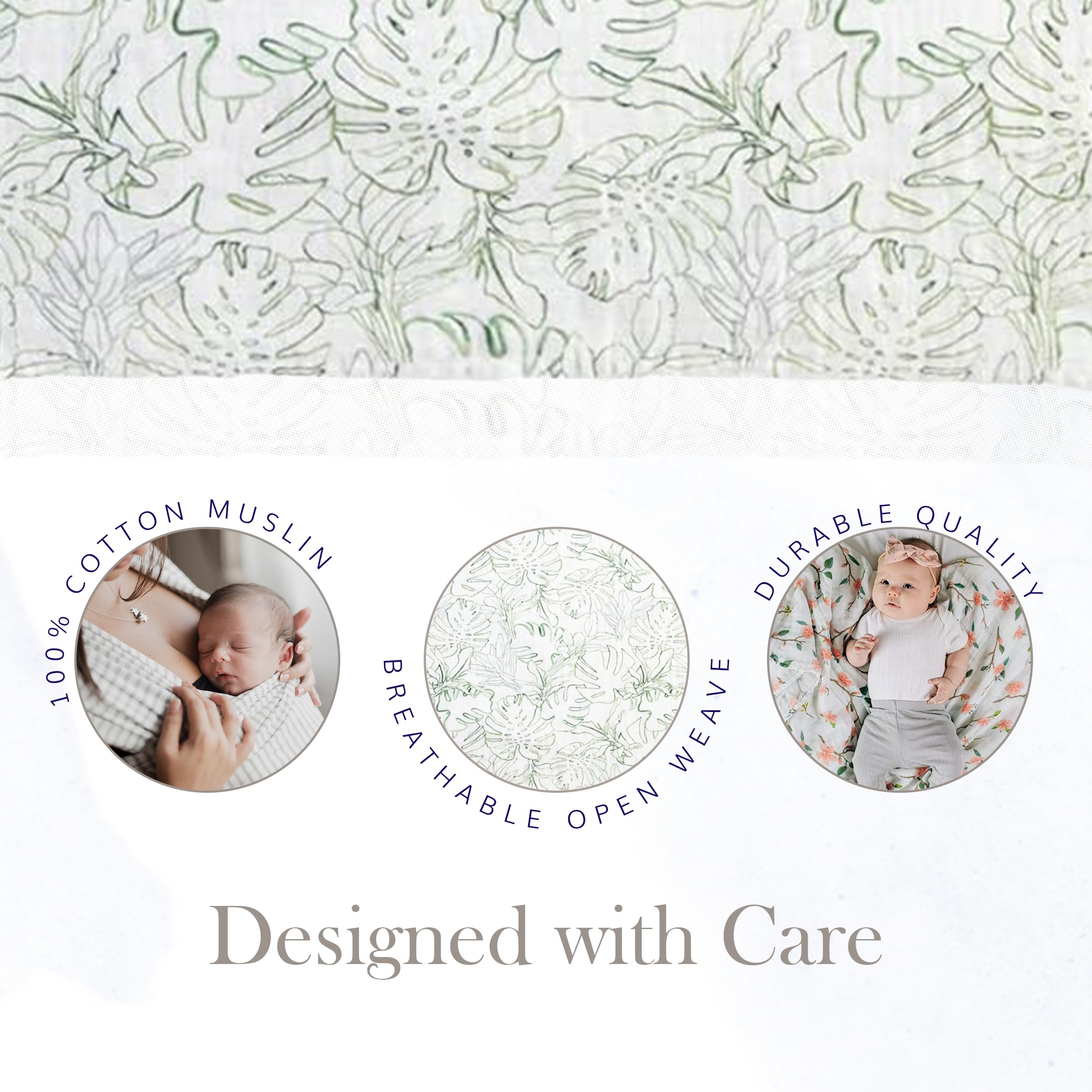 Red Rovr swaddle hand-drawn designs show unique artwork for nursery decor.