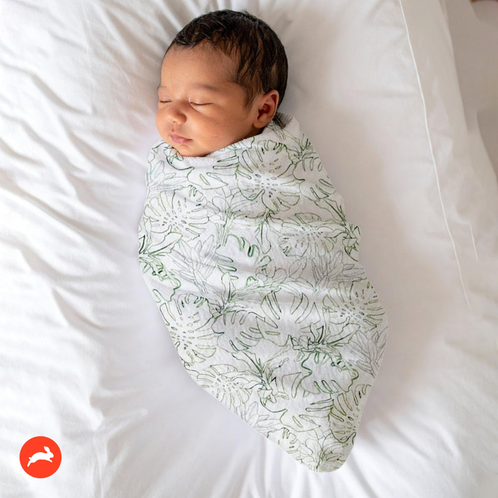 Red Rovr swaddle organic cotton closeup highlights ultra-soft, skin-friendly fabric.