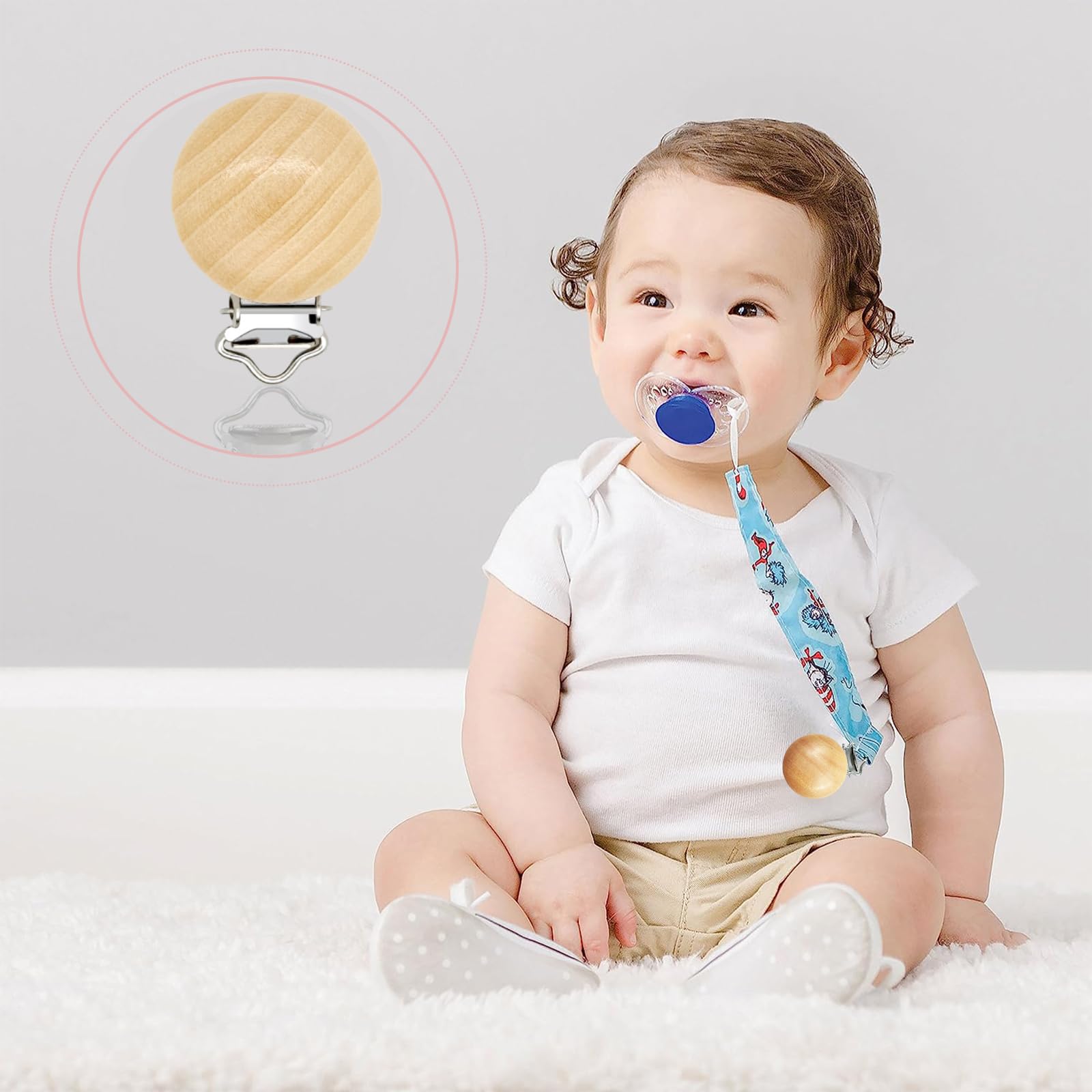 REDANHA DIY pacifier holder display ideal for necklace or clip projects