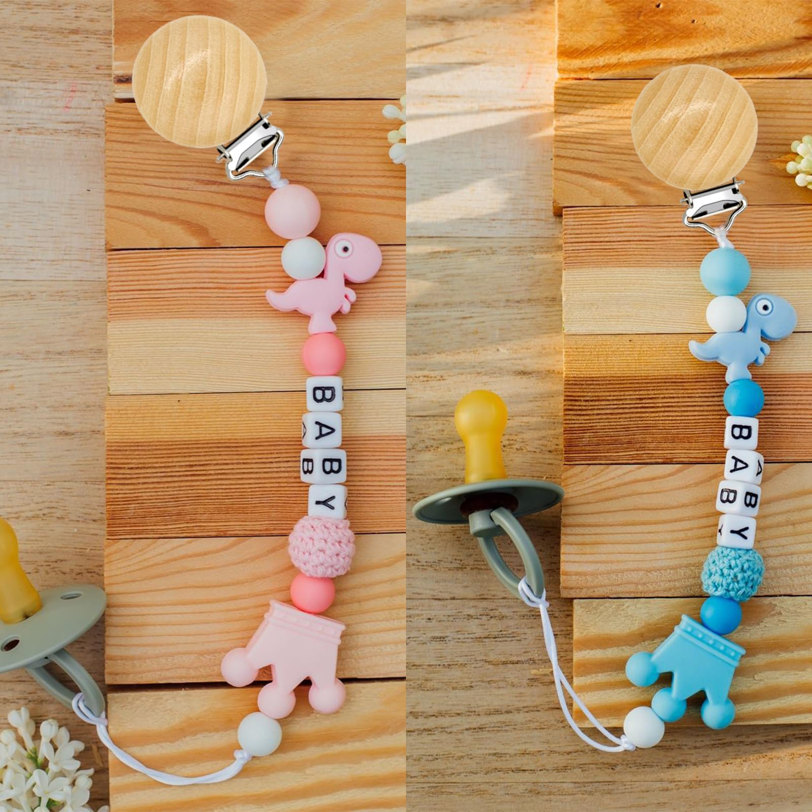 REDANHA travel-friendly pacifier clips small size fits in bag for outings