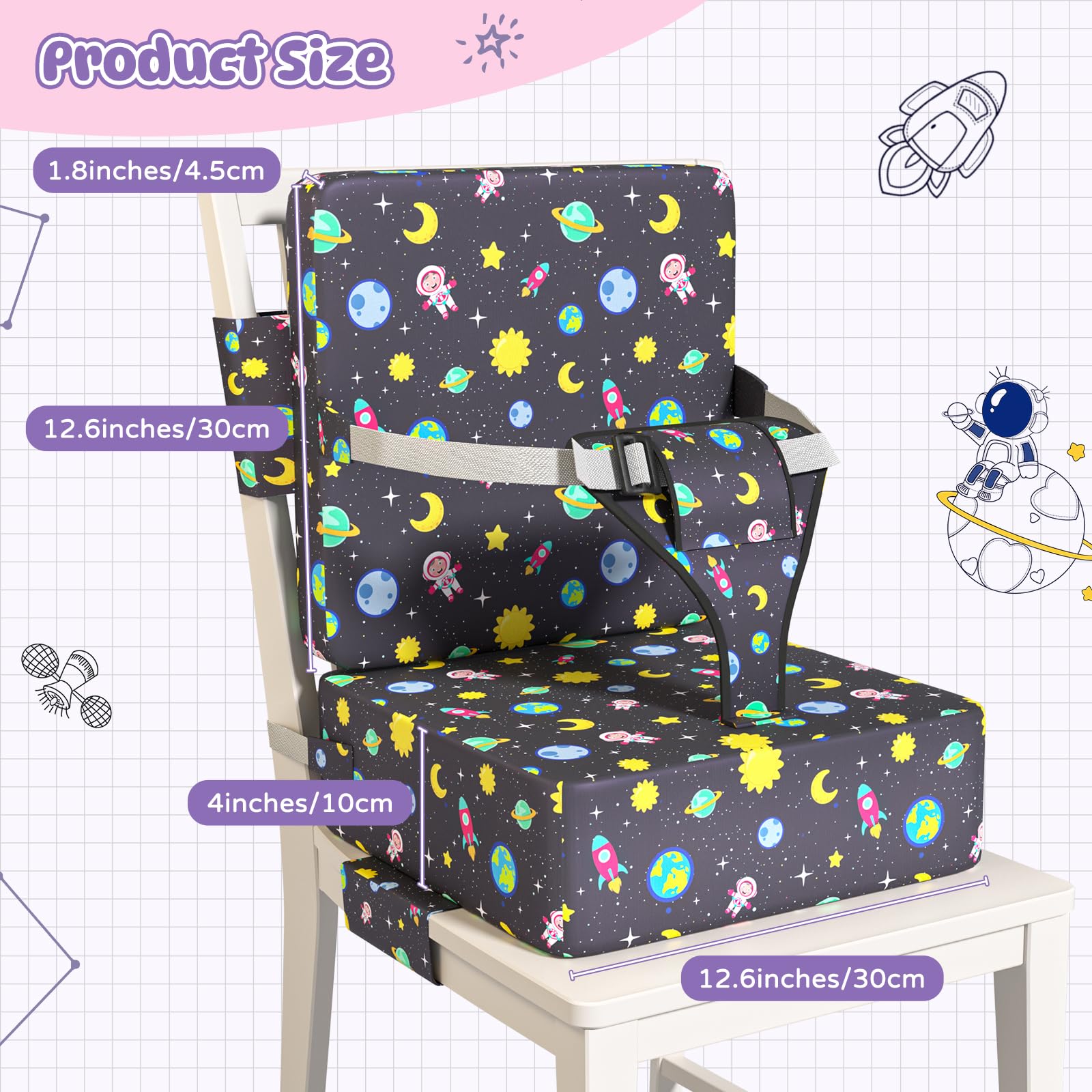Redcoutt booster seat reinforced stitching prevents tearing and extends life.