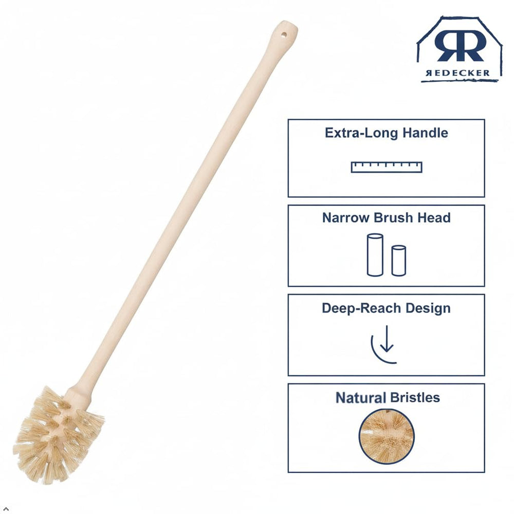 Redecker baby bottles brush—gentle bristles for interior cleaning.