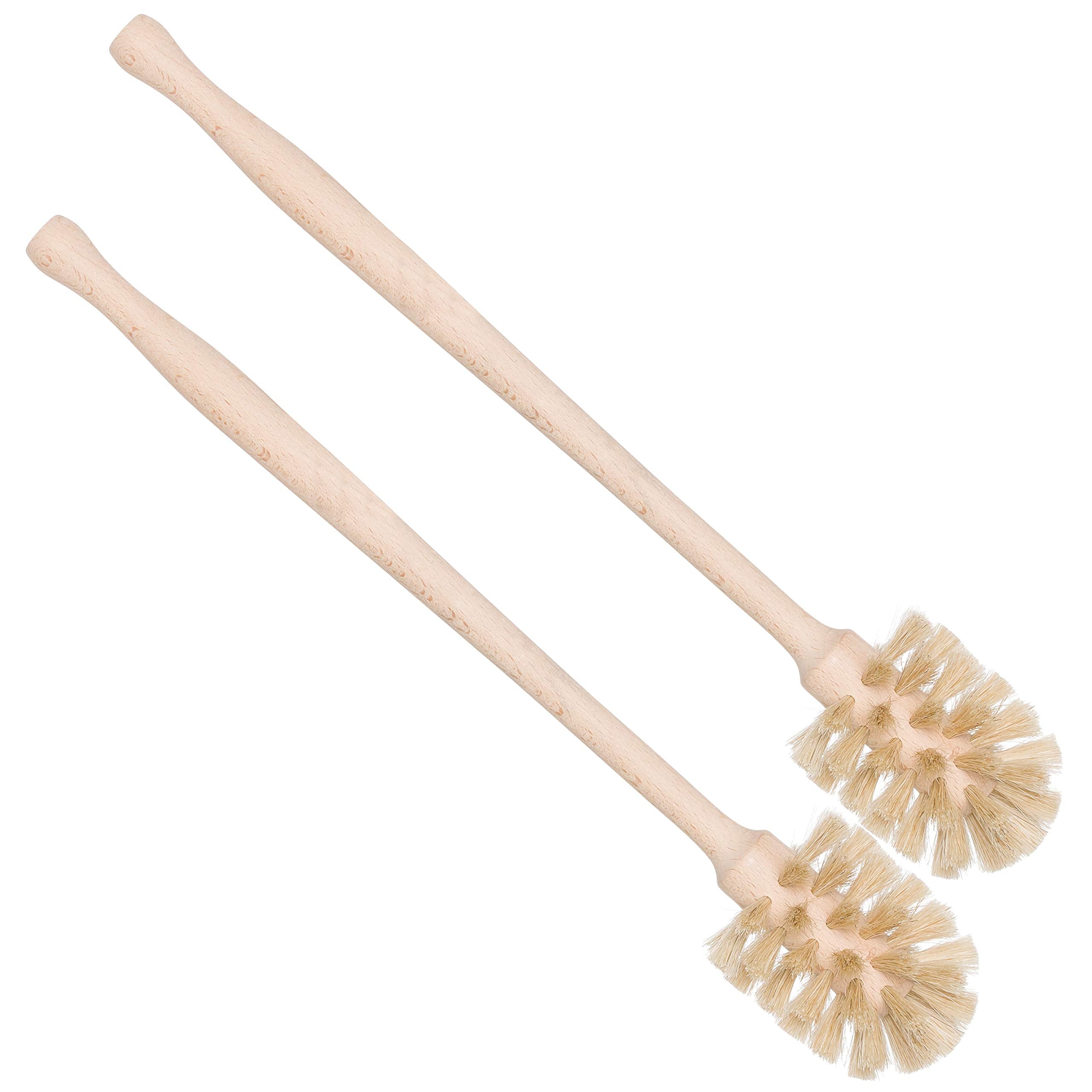 Redecker bottle brush with horsehair bristles cleans narrow-neck bottles and vases.