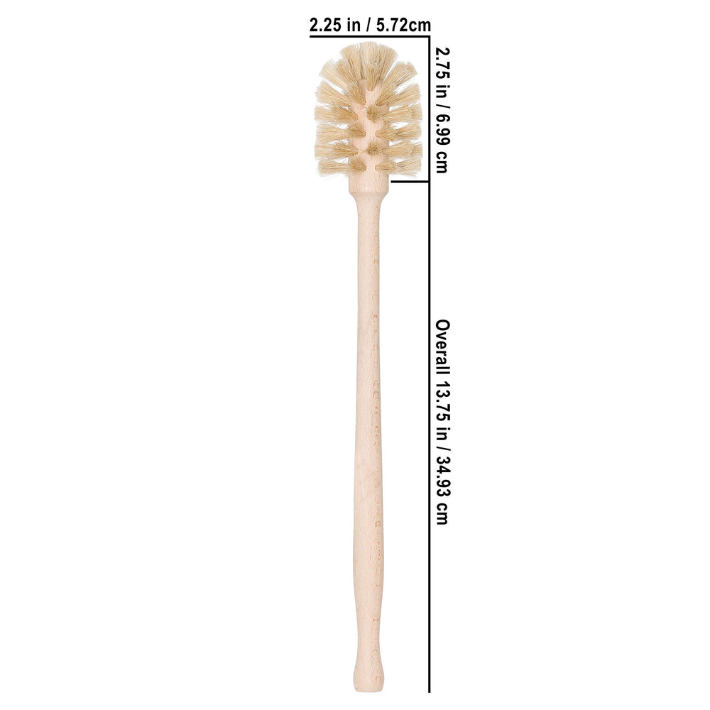 Redecker long-handle bottle brush 13-3/4 inch for hard-to-reach areas.