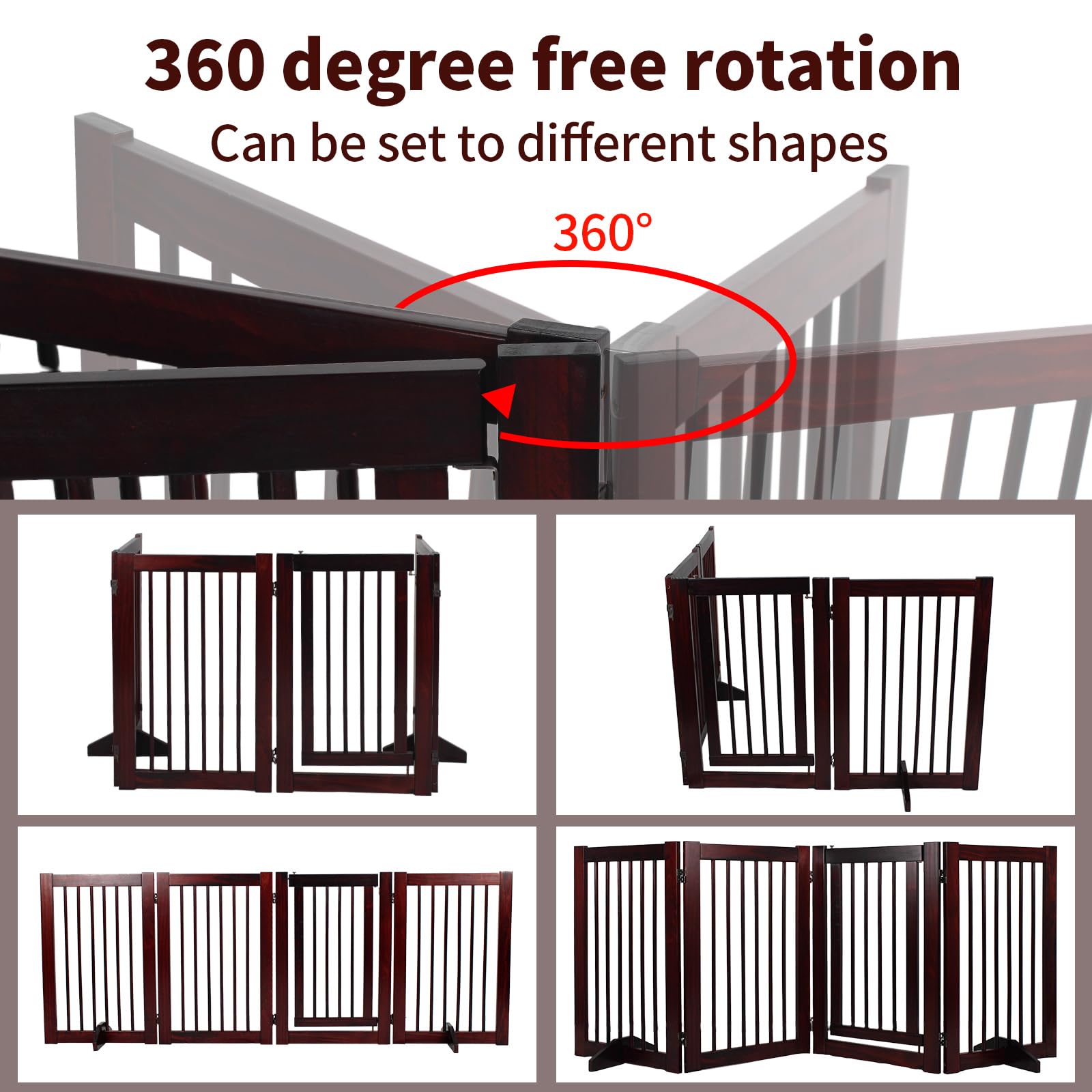 RedFinches pet gate with non-slip feet stays stable during play.