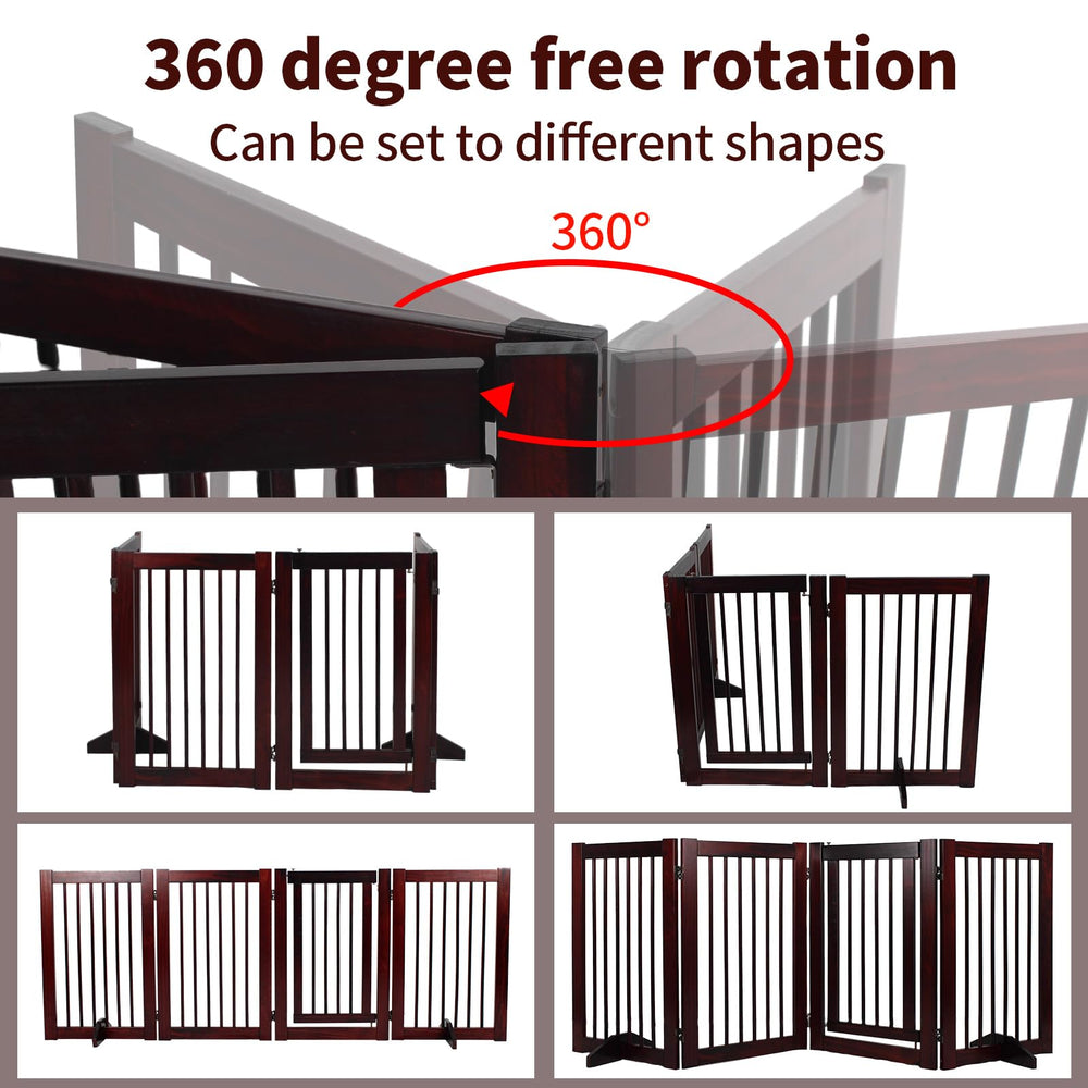 RedFinches pet gate with non-slip feet stays stable during play.