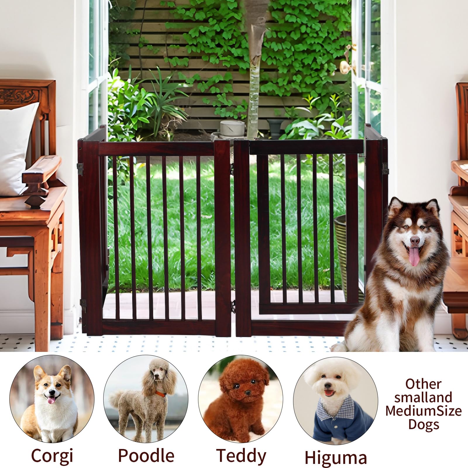 RedFinches travel-friendly gate folds flat for car trips and storage.