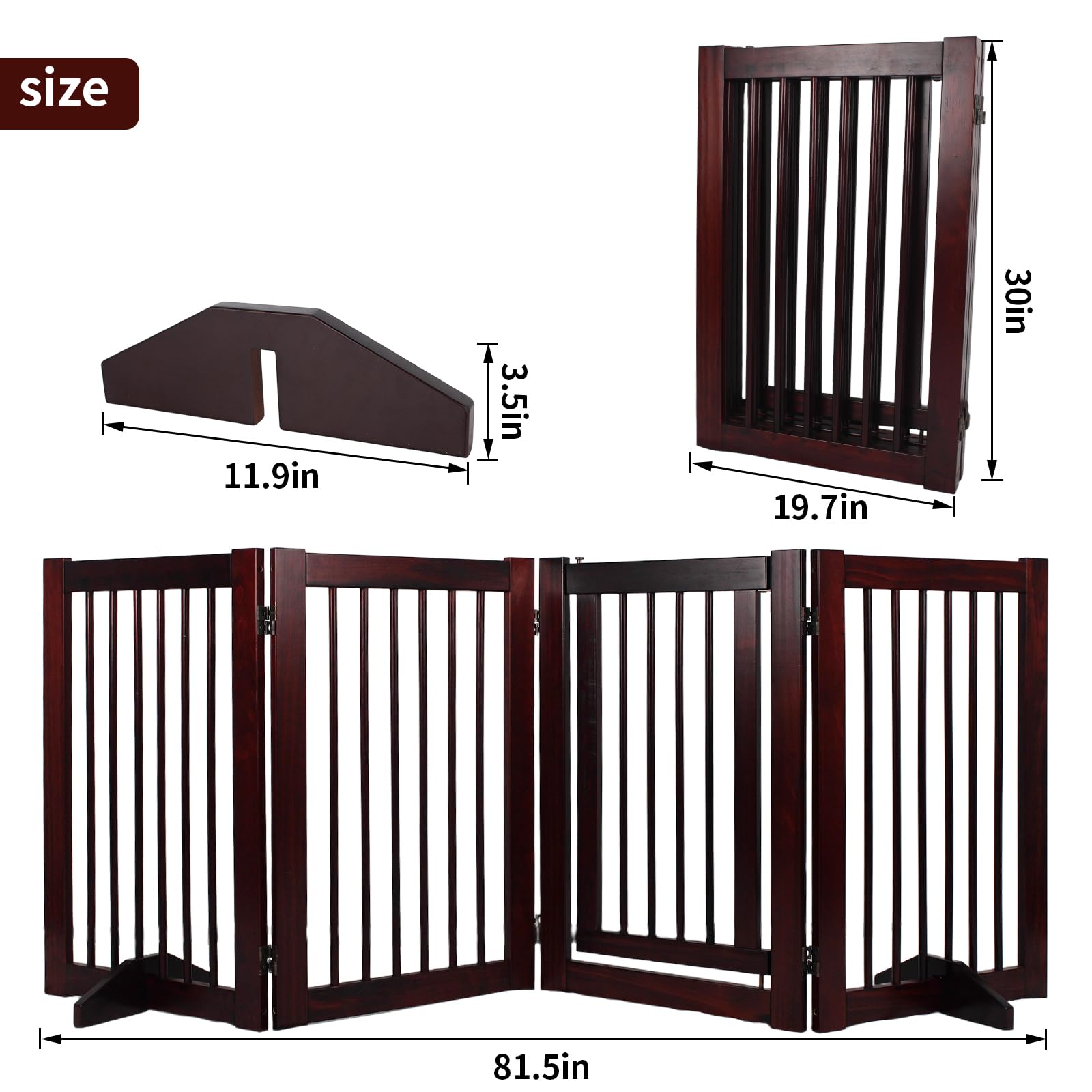 RedFinches wooden gate foldable design enables easy storage and portability.