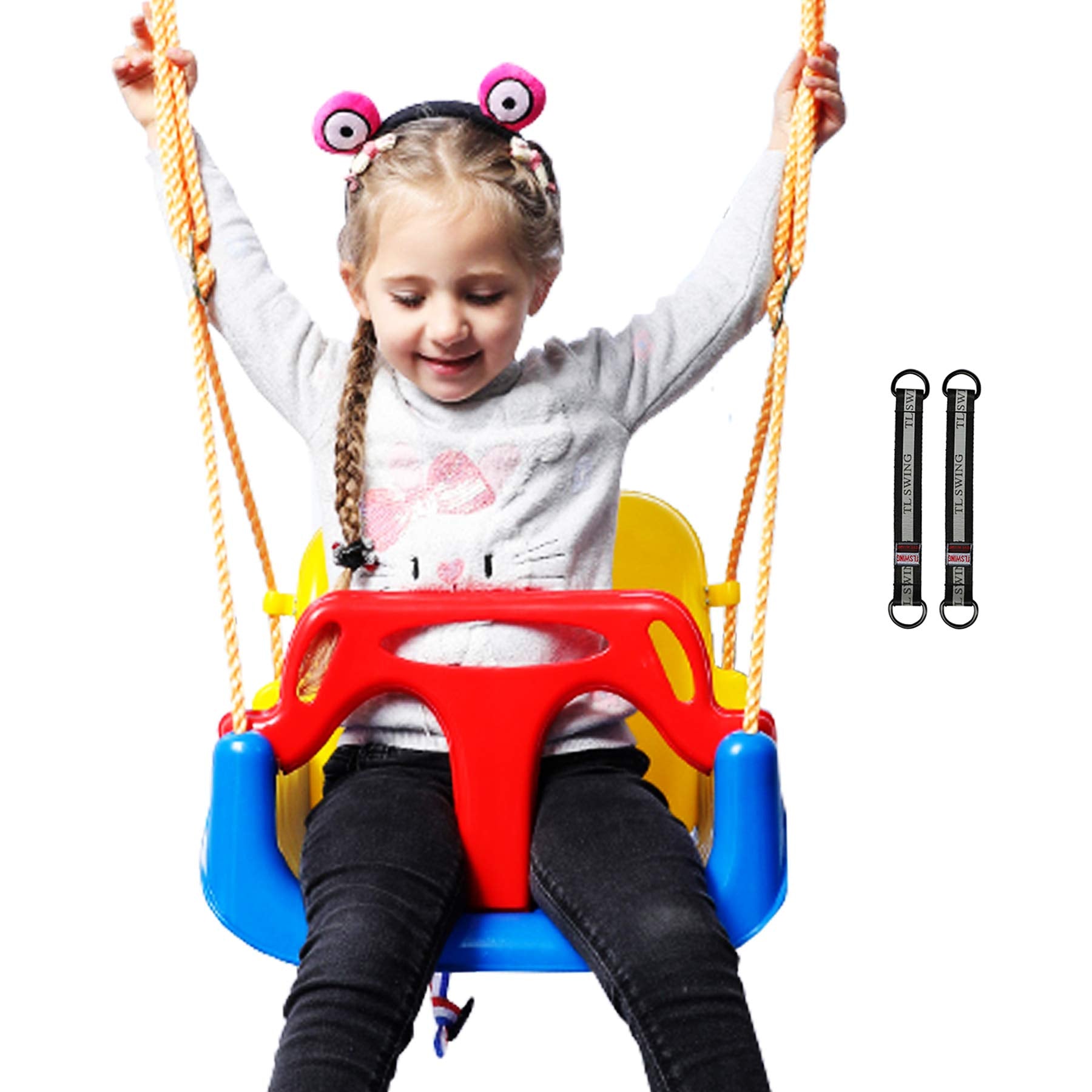 RedSwing 3-in-1 baby swing seat blue shows growth-ready versatility for ages from infancy to teens.