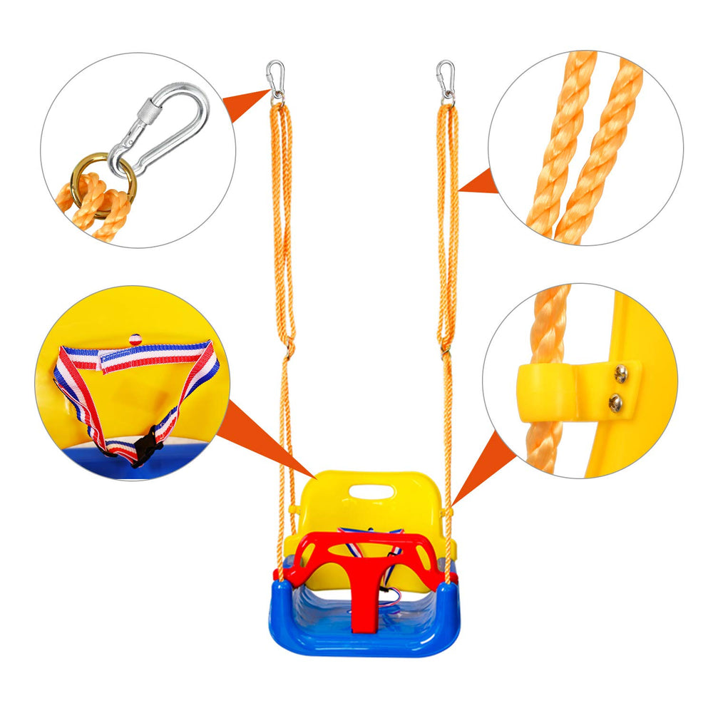RedSwing adjustable rope height from 110 cm to 190 cm allows flexible installation.