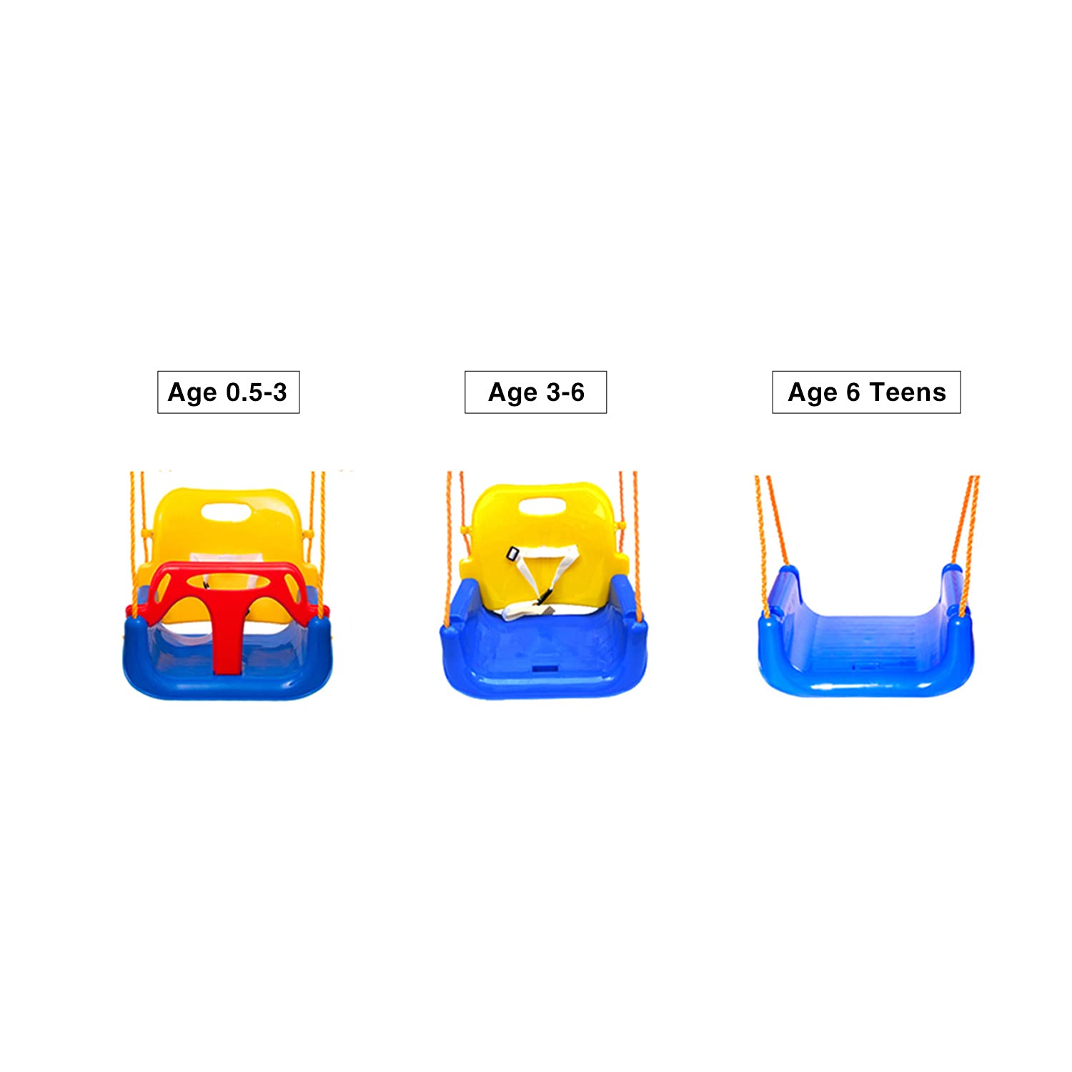 RedSwing detachable backrest enables easy growth transitions as a child grows taller.