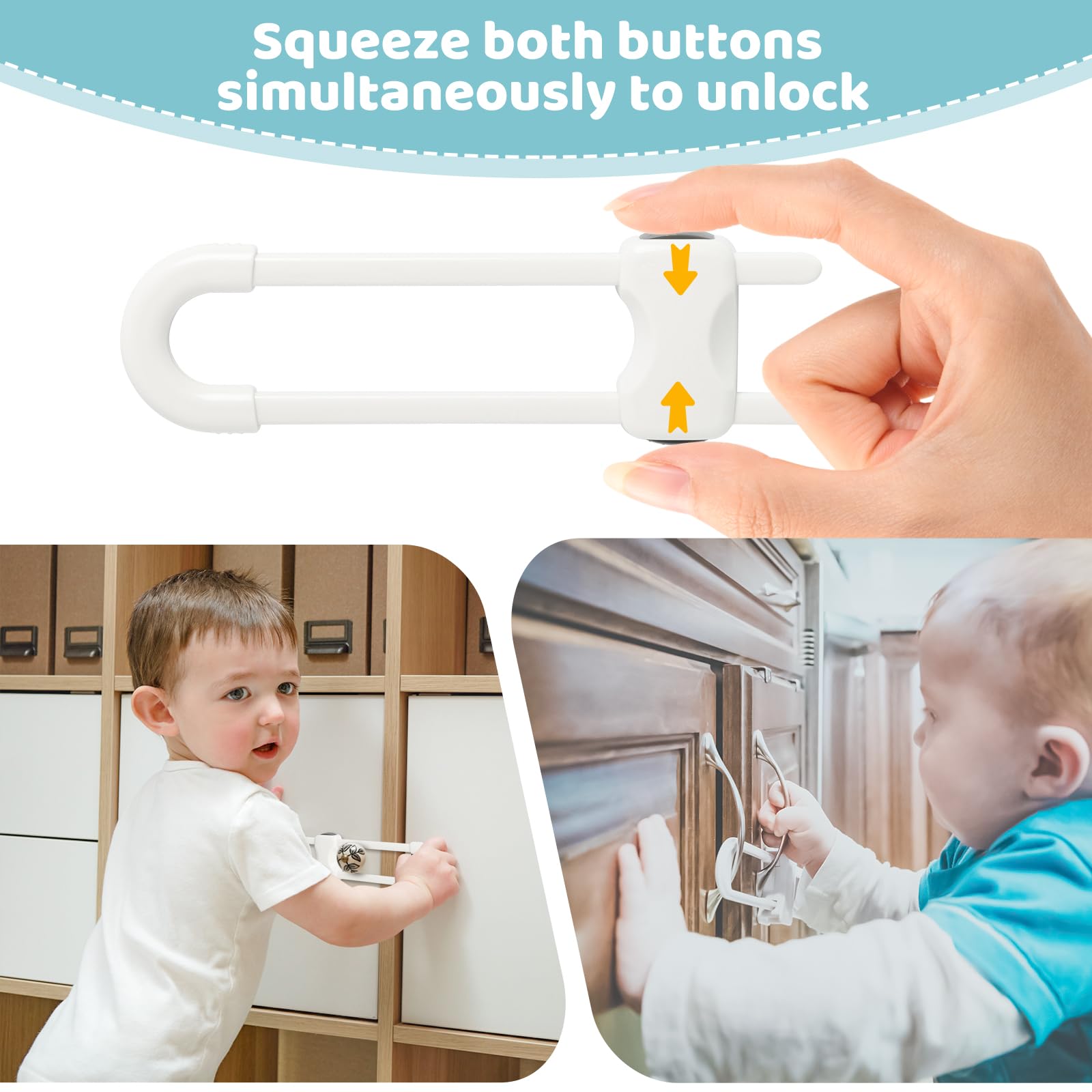 Reaeon cabinet locks illustrating durable ABS construction.