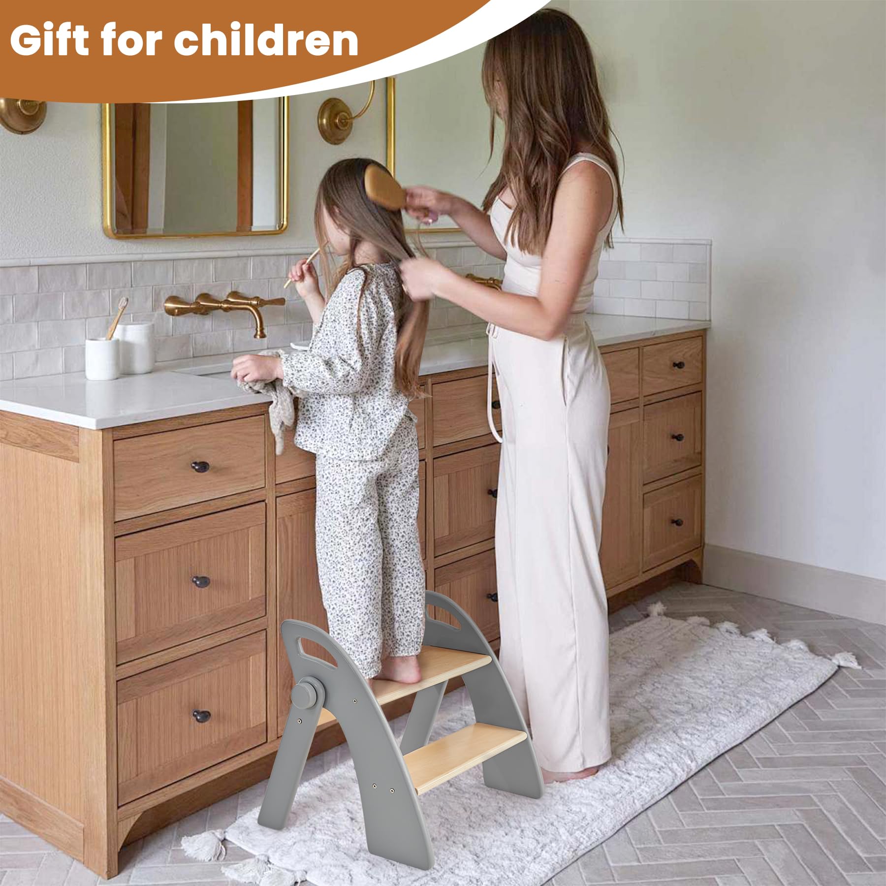 Reeple step stool with non-slip pads ensuring stable placement on floors