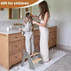 Reeple step stool with non-slip pads ensuring stable placement on floors
