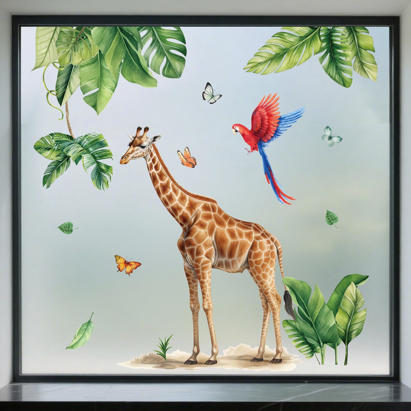 Refamaee Jungle Parrot wall decal adds vibrant color to playrooms with easy setup.