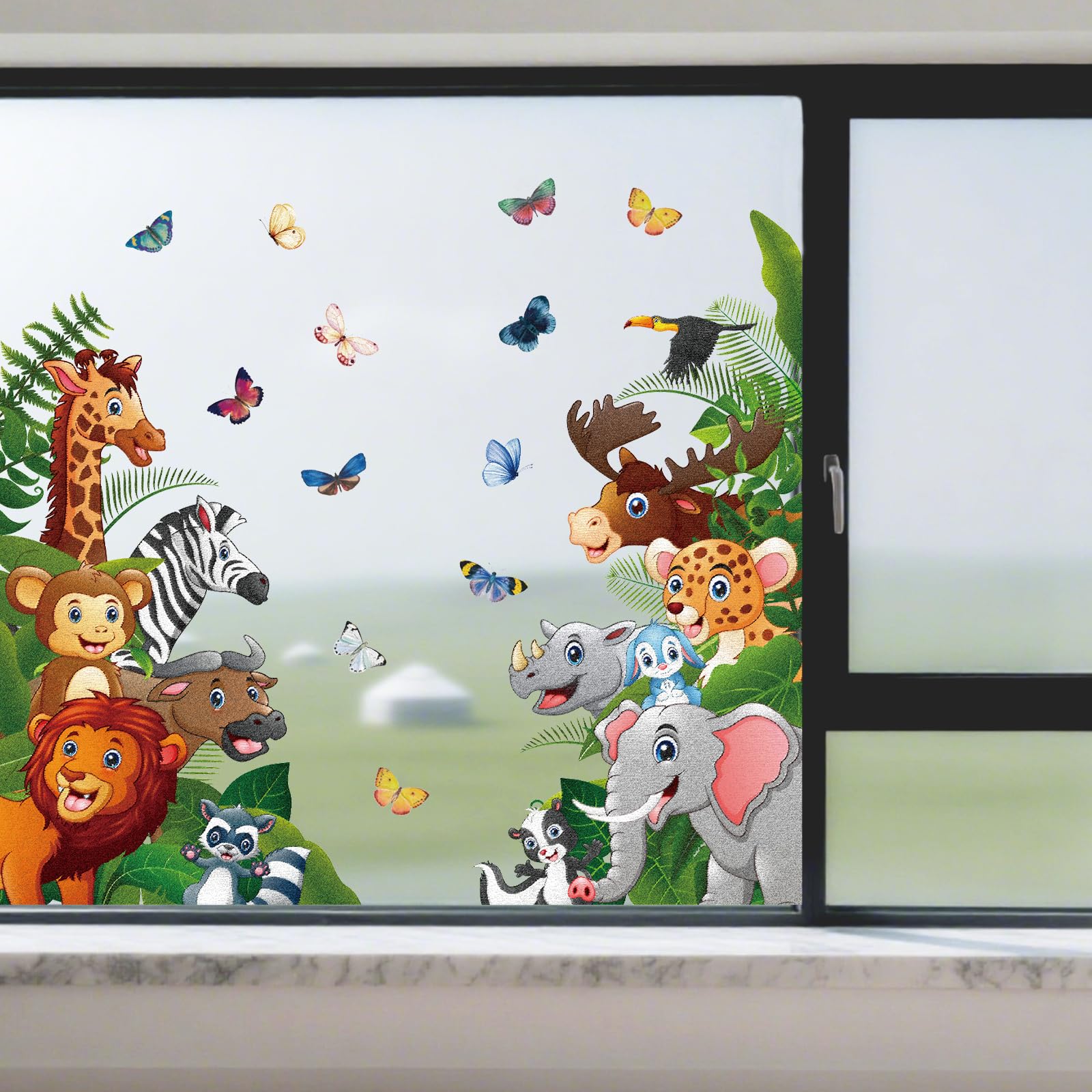 Refamaee safari-theme wall stickers butterflies add whimsy and easy repositioning for flexible decor.