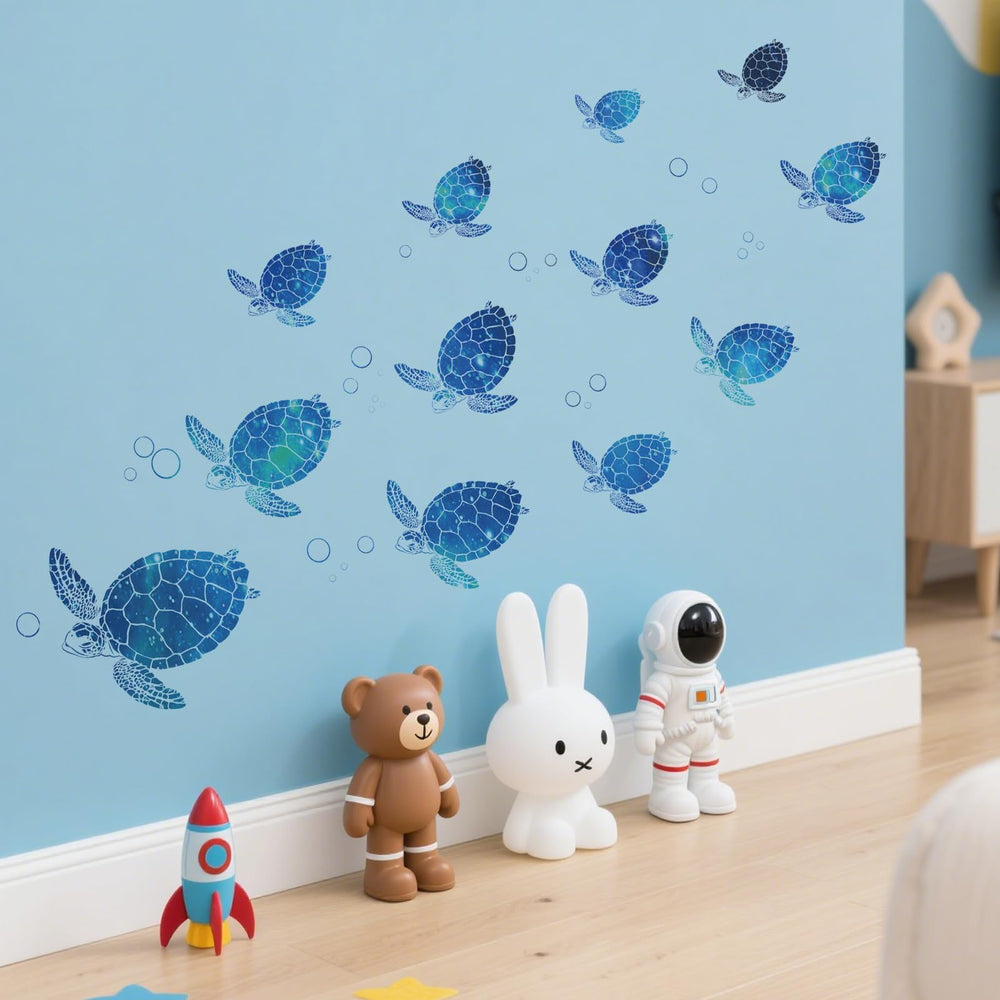 Refamaee sea turtle decals on glass window add playful bubbles and easy room upgrades.