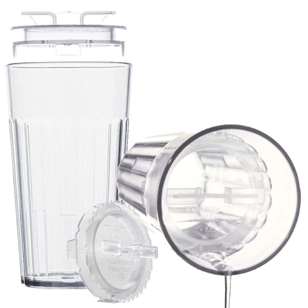 Reflo Smart Cup 360 rim side view indicating steady flow from any angle