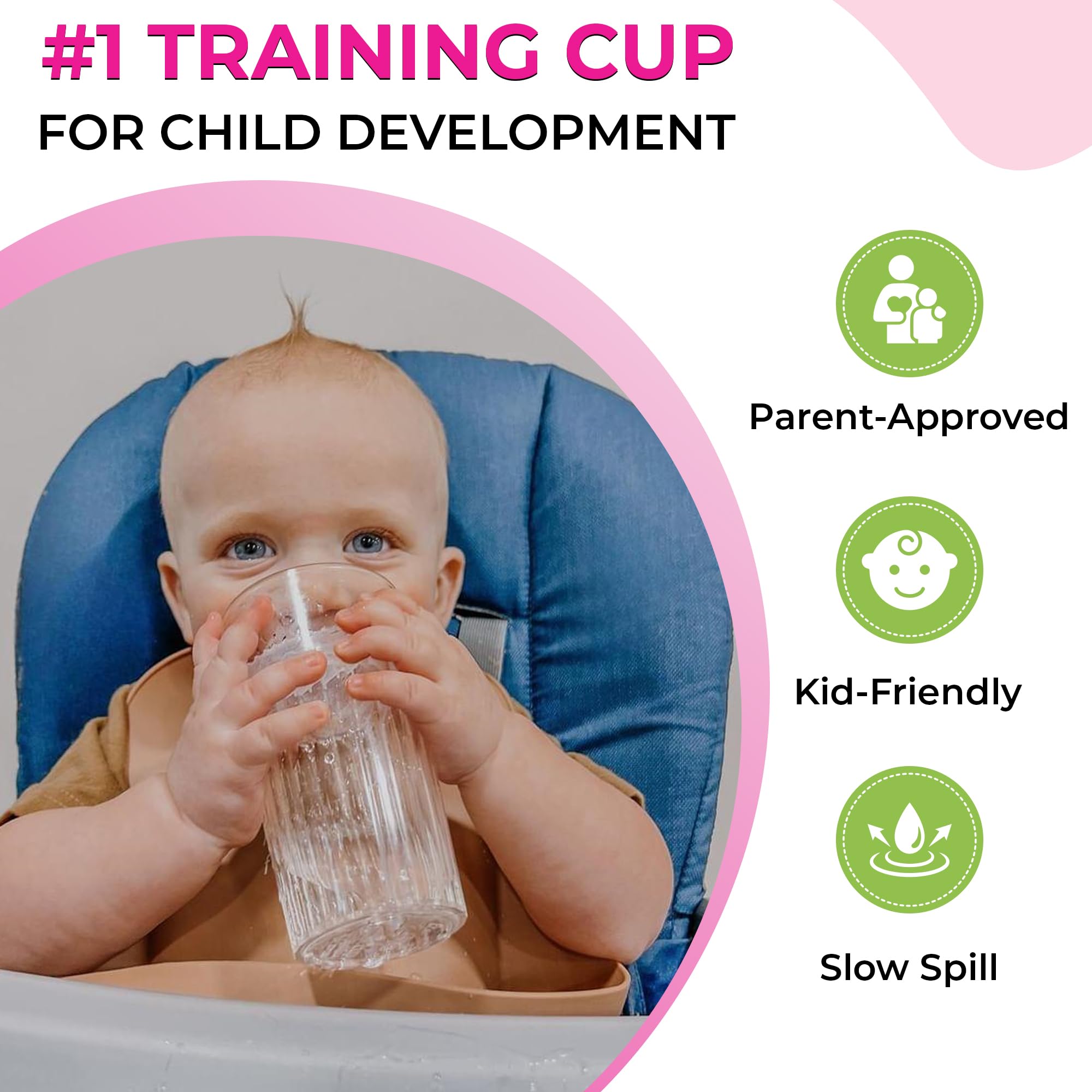 Reflo Smart Cup BPA-Free Zylar material highlights safe, durable toddler use.