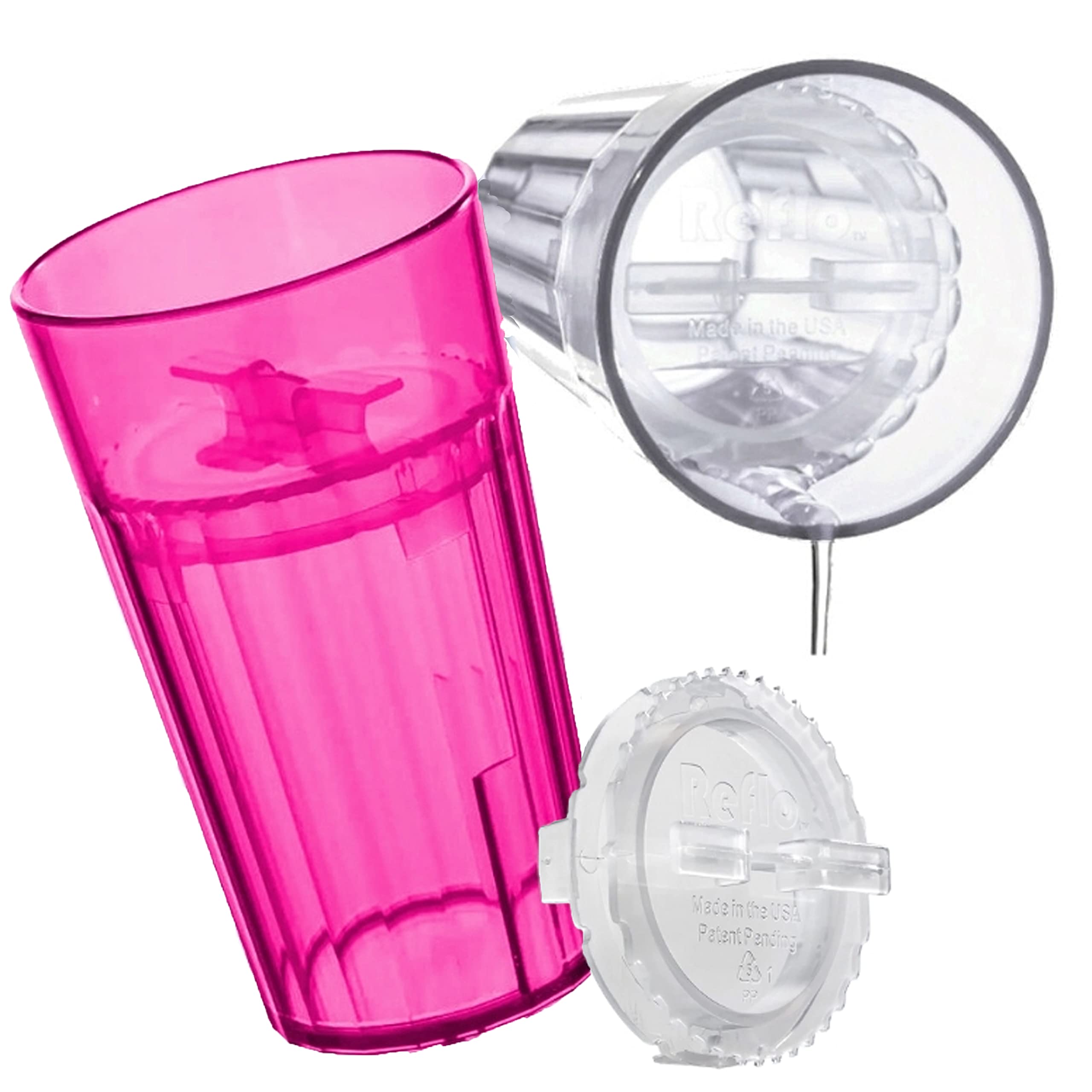Reflo Smart Cup bundle clear pack lets caregivers watch flow for slow sipping.
