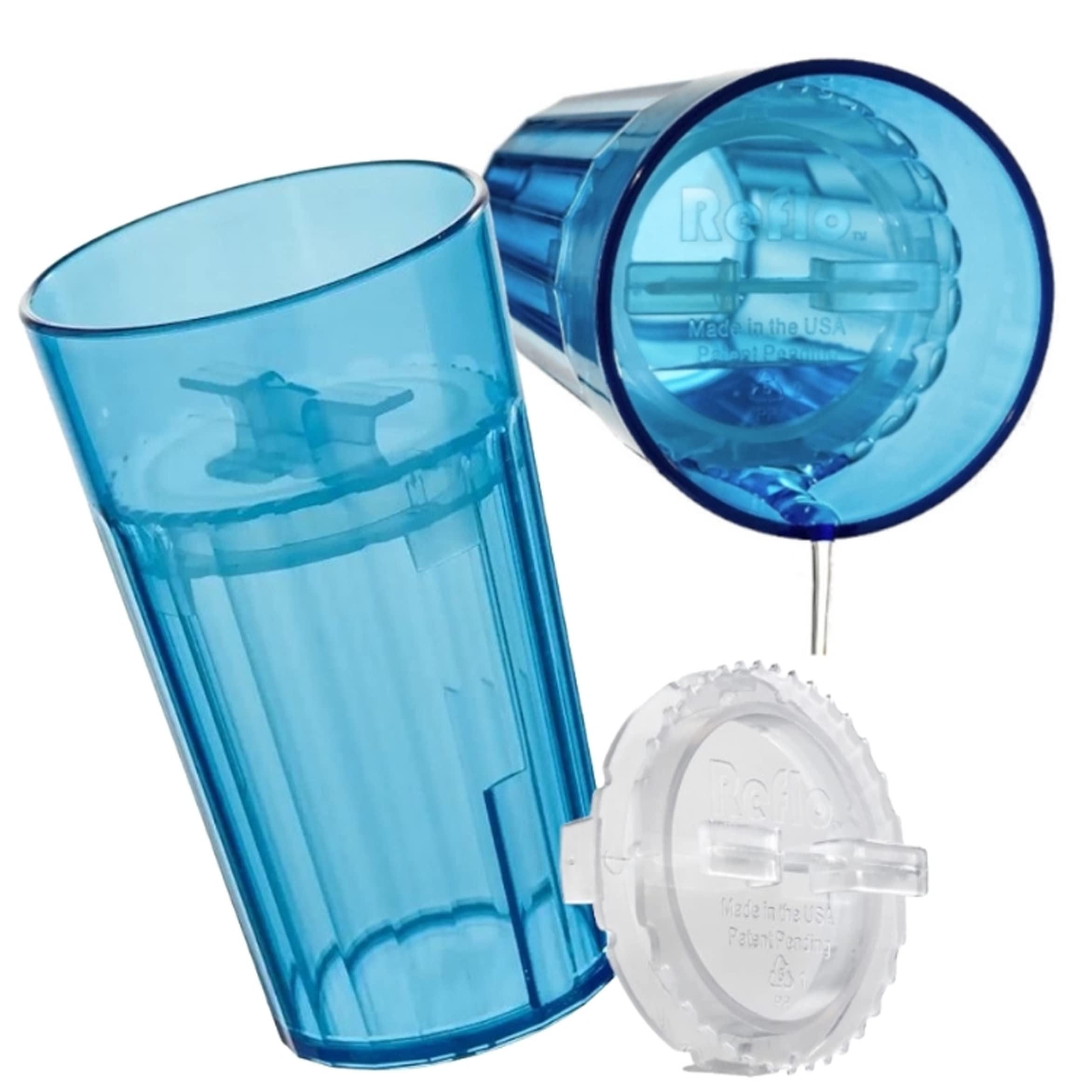 Reflo Smart Cup open design highlights spoutless, easy self-feeding.