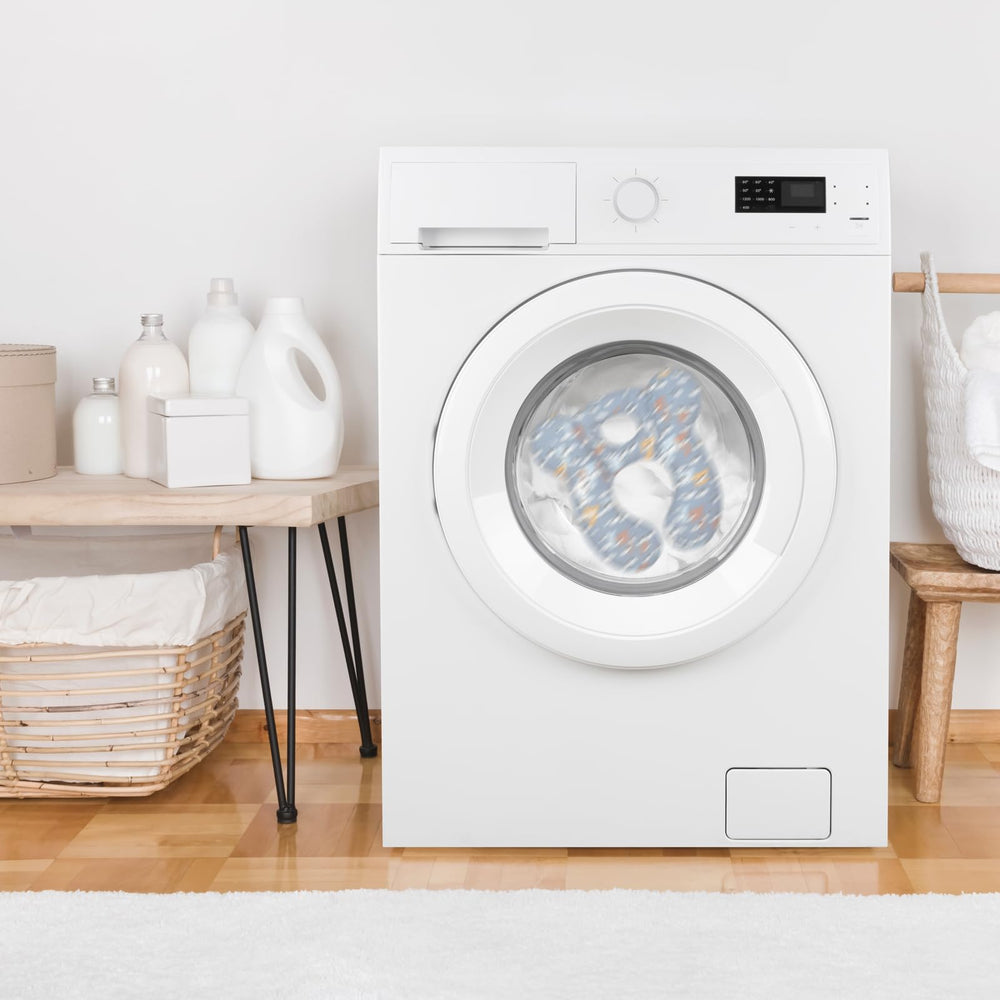 Reflyaway baby travel pillow blue bear 06 lightweight durable cushion on tour