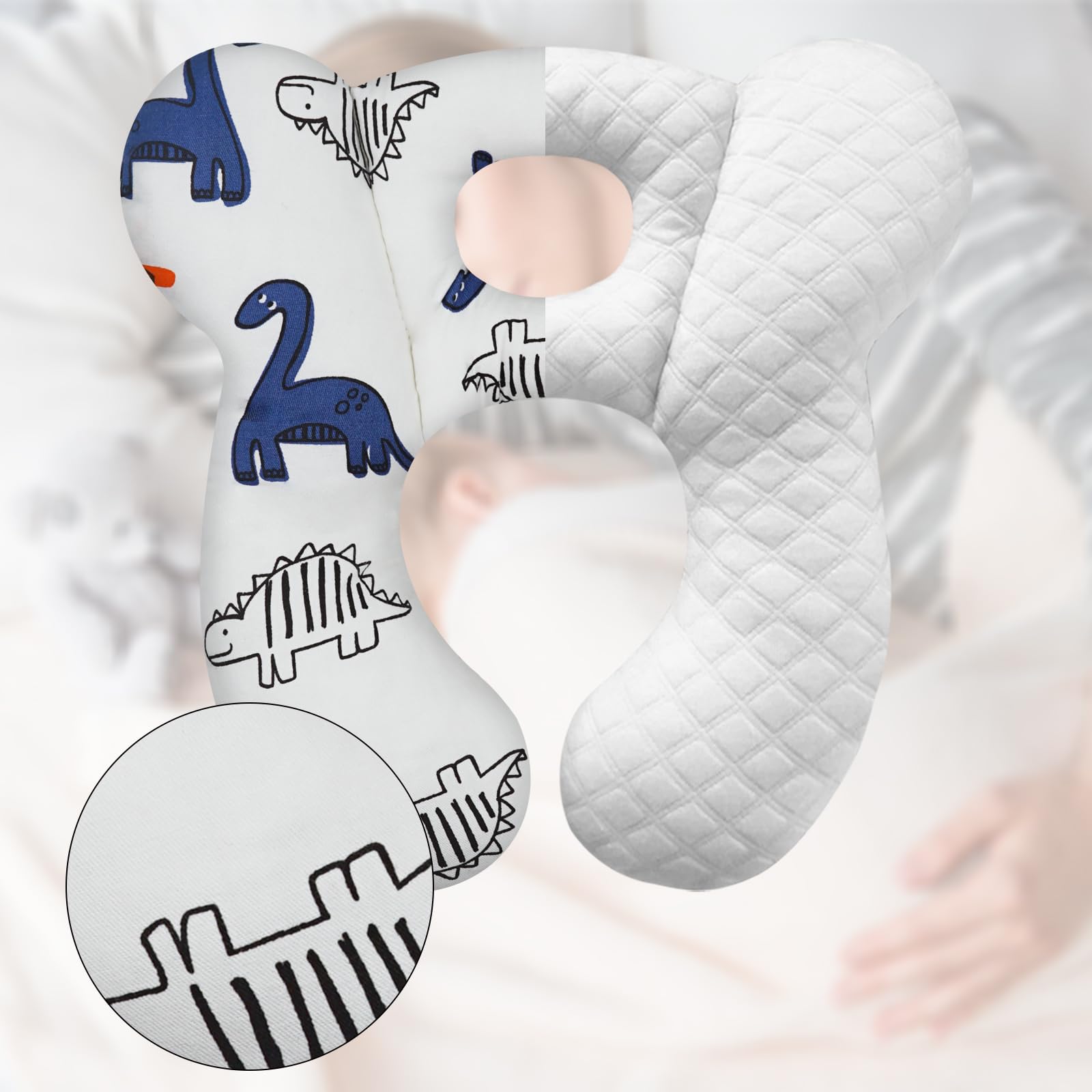 Reflyaway Style L close-up shows soft plush fabric for gentle contact with the skin.