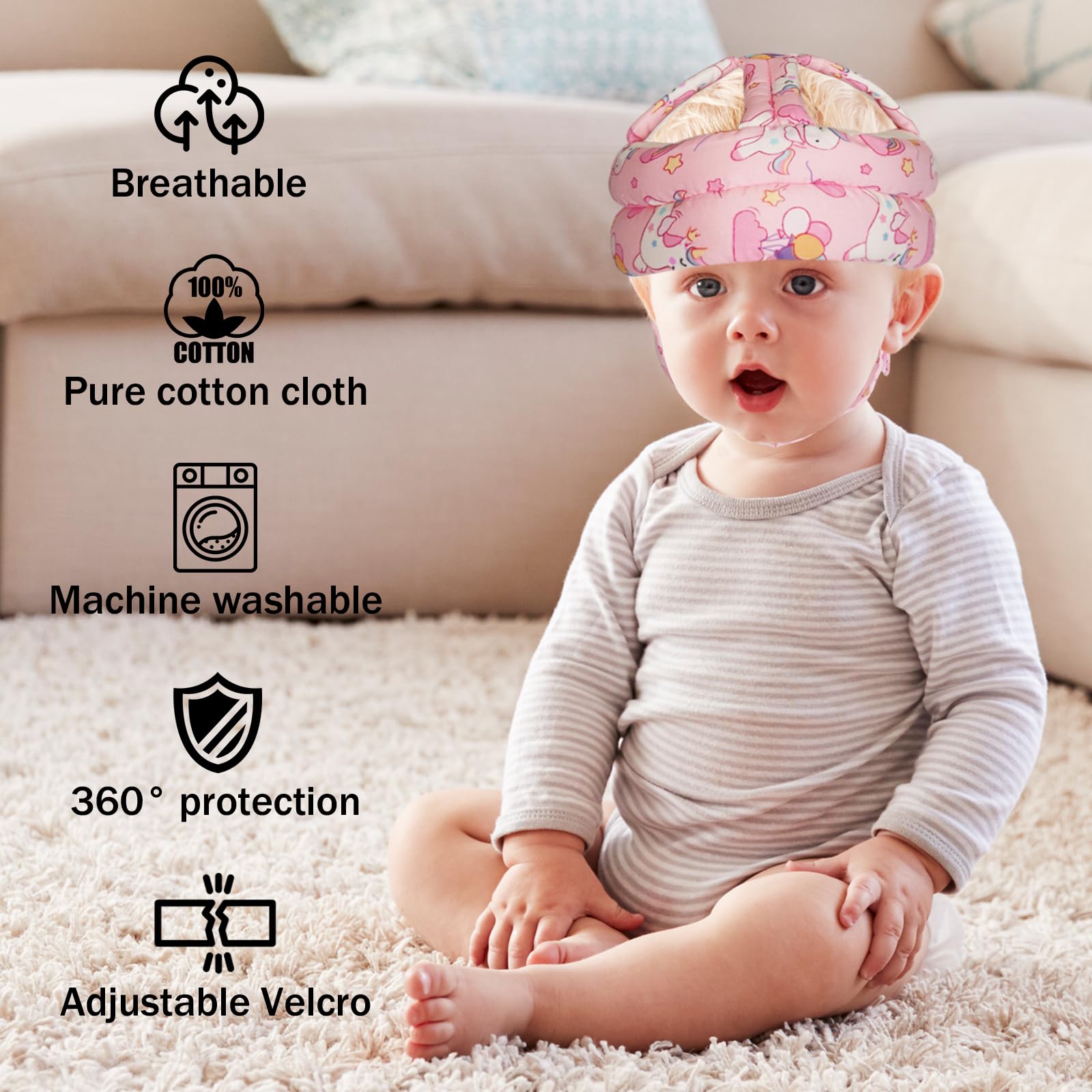 REFLYAWAY learning-to-walk helmet supports first steps safely.