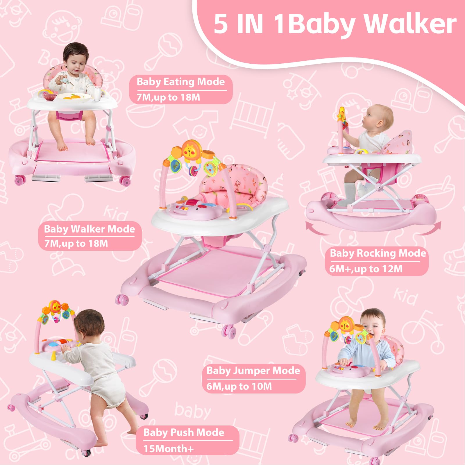 RefoereBabe 5-in-1 walker being assembled for versatile use