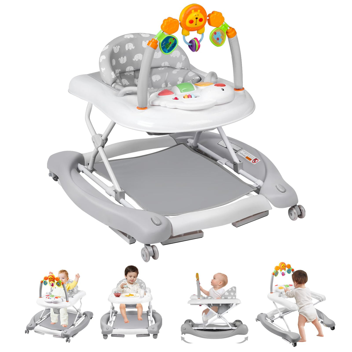 RefoereBabe baby walker foldable frame for easy storage.
