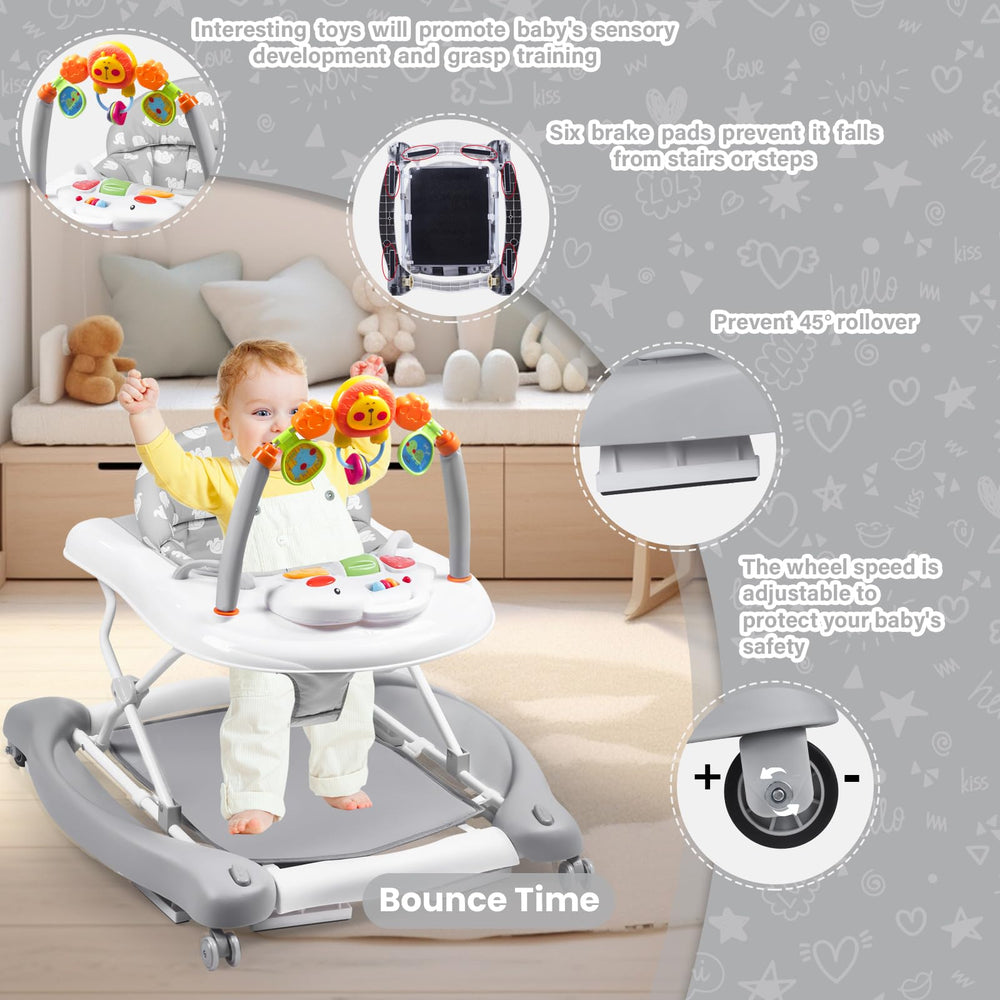 RefoereBabe walker with adjustable height for growing babies.