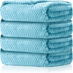 Reginary 4-pack light-blue 30x40 blanket for cozy baby snuggles