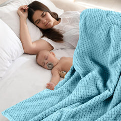 Reginary soft-touch blanket in light blue for everyday comfort