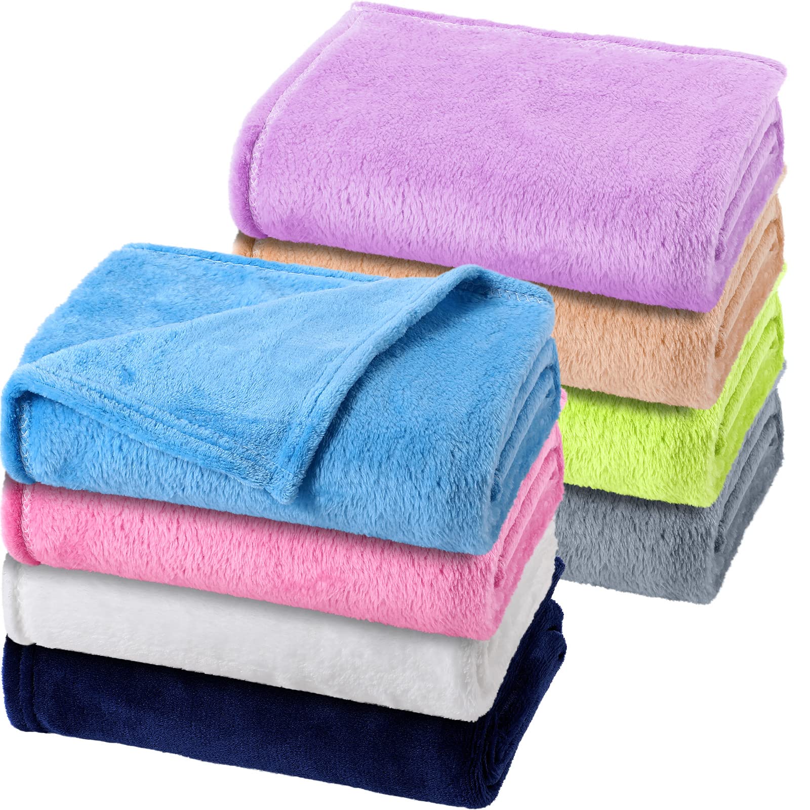 Reginary 8 Pcs Fuzzy Baby Blankets pack cover showcases cozy warmth for daycare.