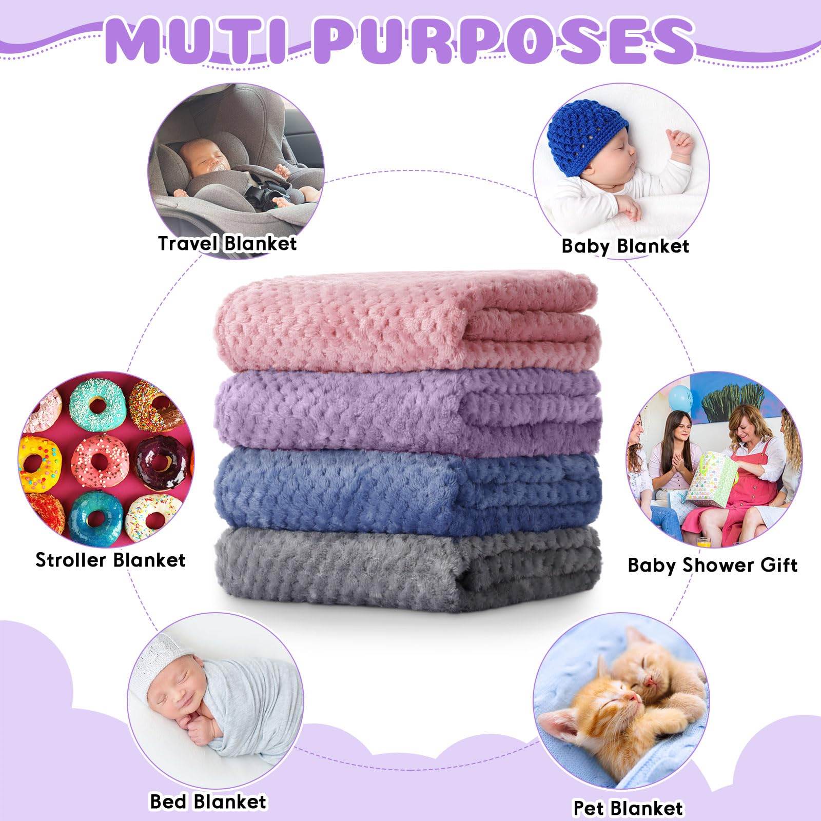 Reginary baby blanket wrap-use ideal for travel and bedtime.