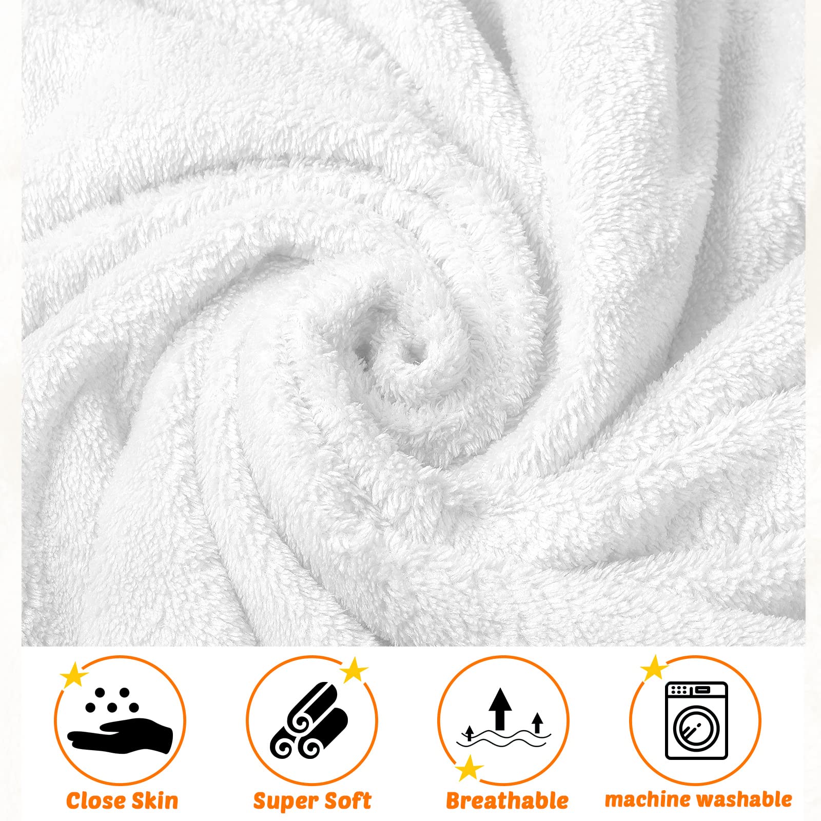 Reginary baby hooded towel white folded pack demonstrates convenient storage for busy households.